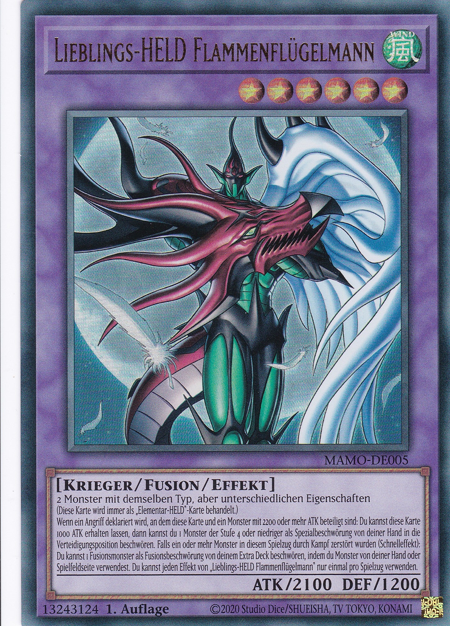 MAMO-DE005 - Lieblings-HELD Flammenflügelmann - Ultra Rare - Deutsch - 1. Auflage - Magnificent Monsters - Yu-Gi-Oh!