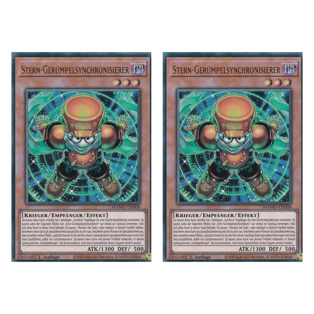 MAMO-DE008 - Stern-Gerümpelsynchronisierer - Ultra Rare - Deutsch - 1. Auflage - Magnificent Monsters - Duo Set (2 Stück) - Yu-Gi-Oh!