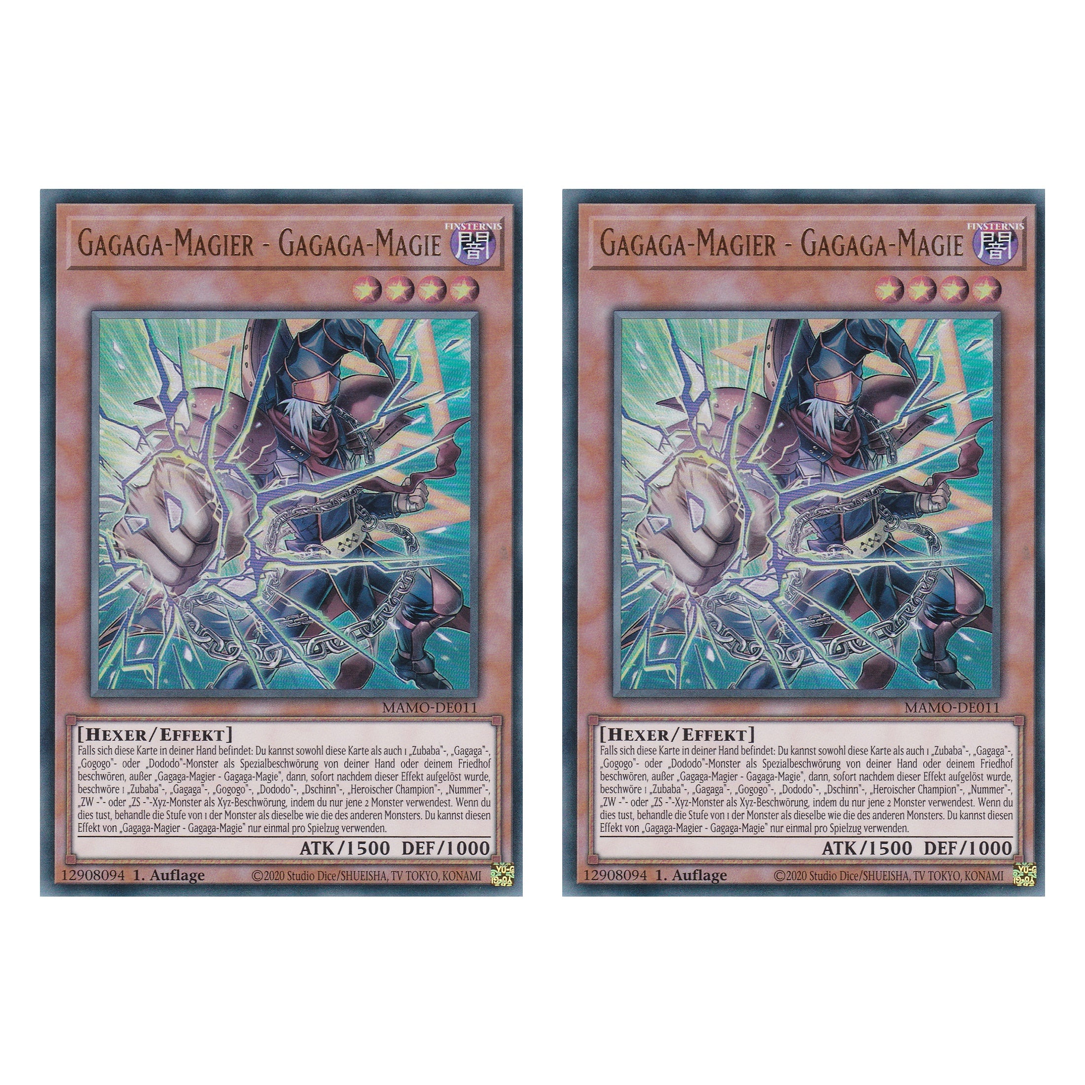 MAMO-DE011 - Gagaga-Magier - Gagaga-Magie - Ultra Rare - Deutsch - 1. Auflage - Magnificent Monsters - Duo Set (2 Stück) - Yu-Gi-Oh!