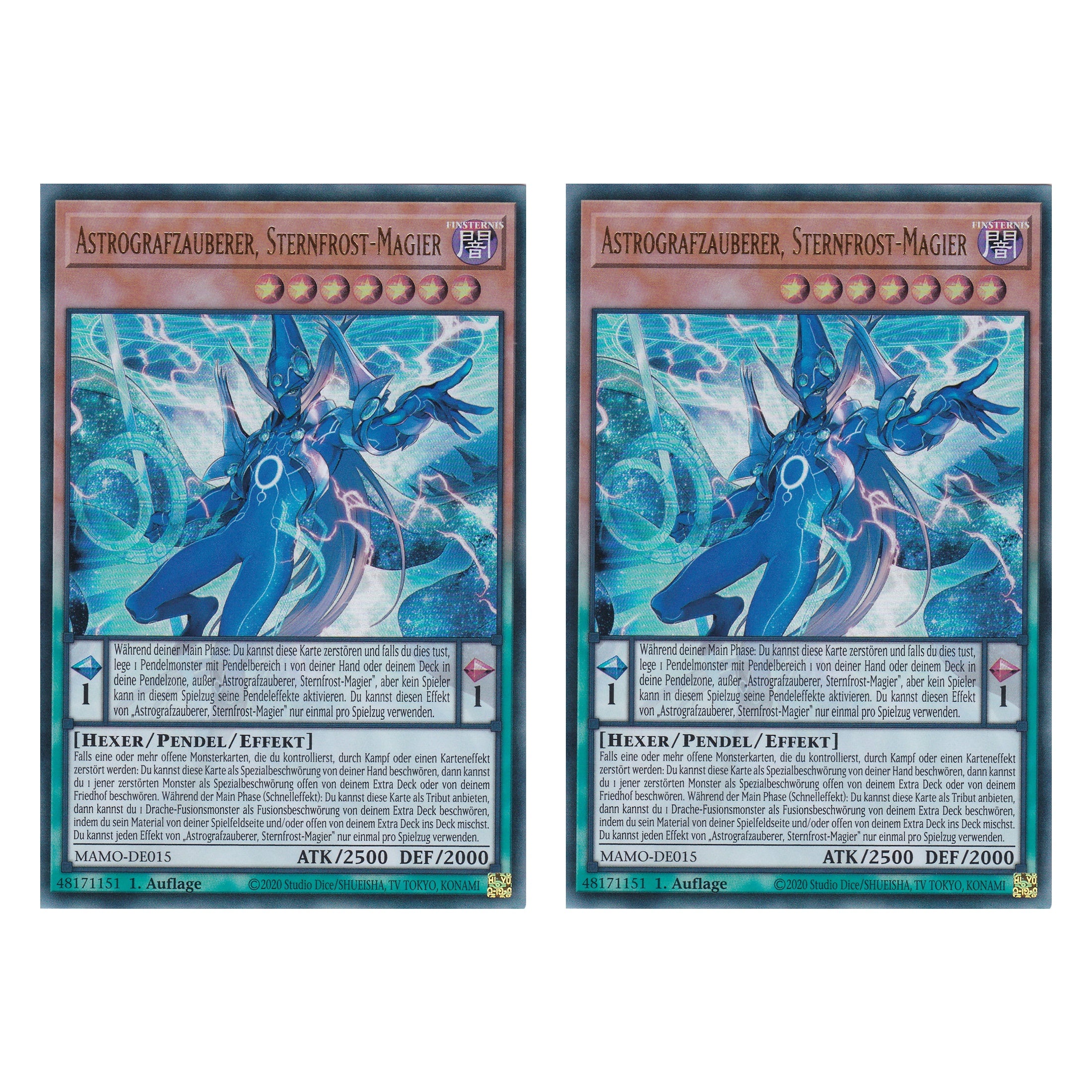 MAMO-DE015 - Astrografzauberer, Sternfrost-Magier - Ultra Rare - Deutsch - 1. Auflage - Magnificent Monsters - Duo Set (2 Stück) - Yu-Gi-Oh!