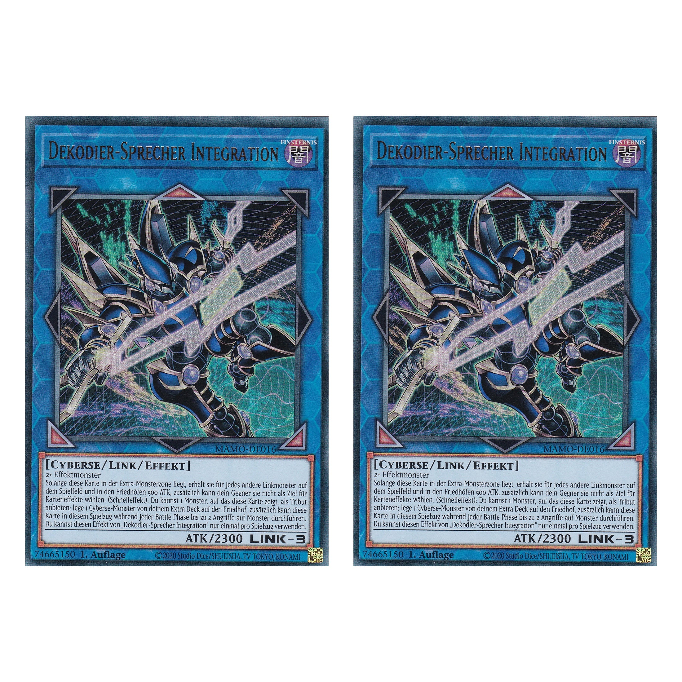 MAMO-DE016 - Dekodier-Sprecher Integration - Ultra Rare - Deutsch - 1. Auflage - Magnificent Monsters - Duo Set (2 Stück) - Yu-Gi-Oh!