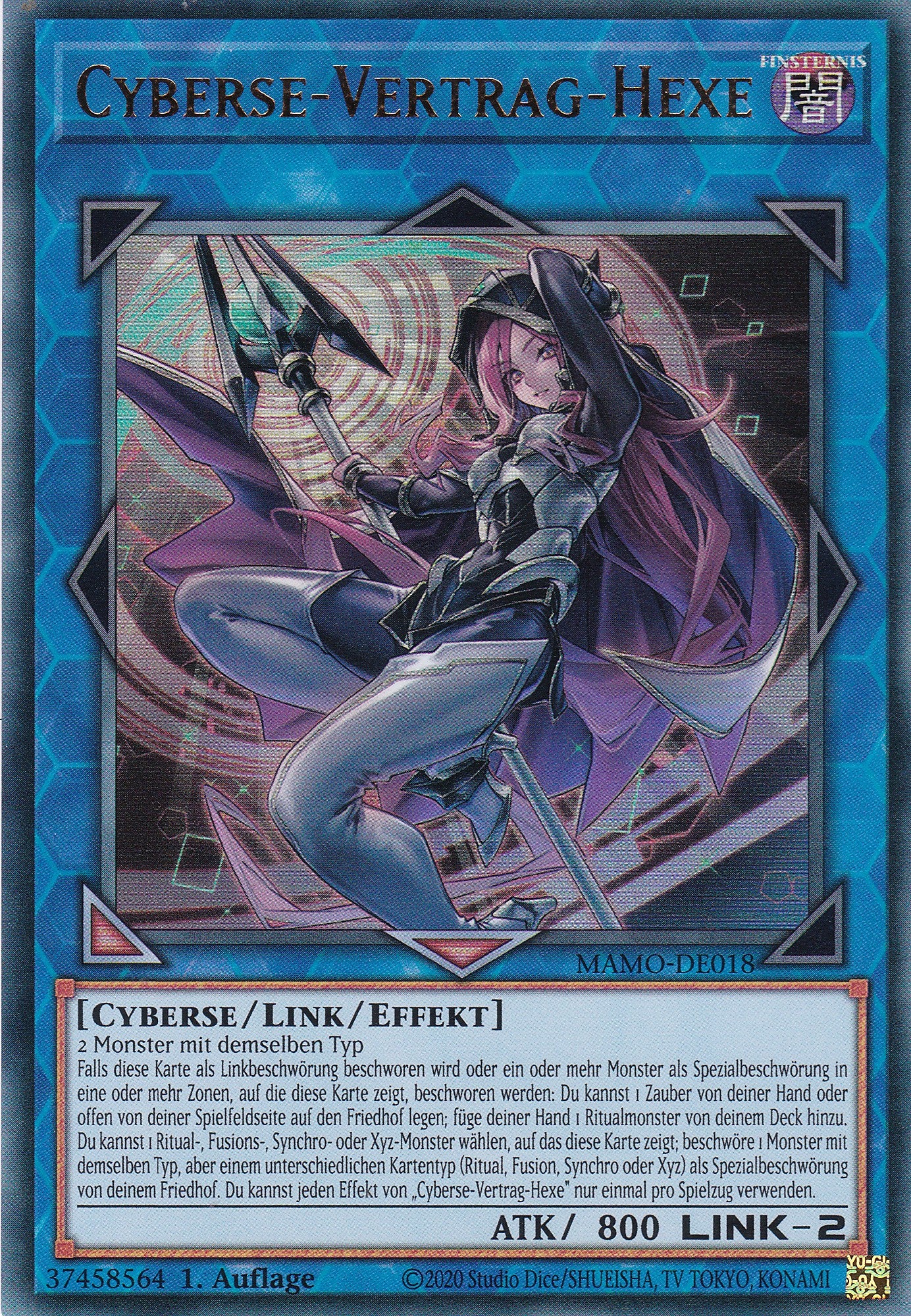 MAMO-DE018 - Cyberse-Vertrag-Hexe - Ultra Rare - Deutsch - 1. Auflage - Magnificent Monsters - Yu-Gi-Oh!