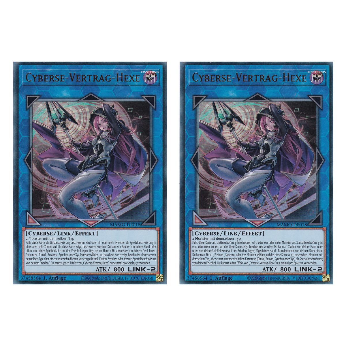 MAMO-DE018 - Cyberse-Vertrag-Hexe - Ultra Rare - Deutsch - 1. Auflage - Magnificent Monsters - Duo Set (2 Stück) - Yu-Gi-Oh!