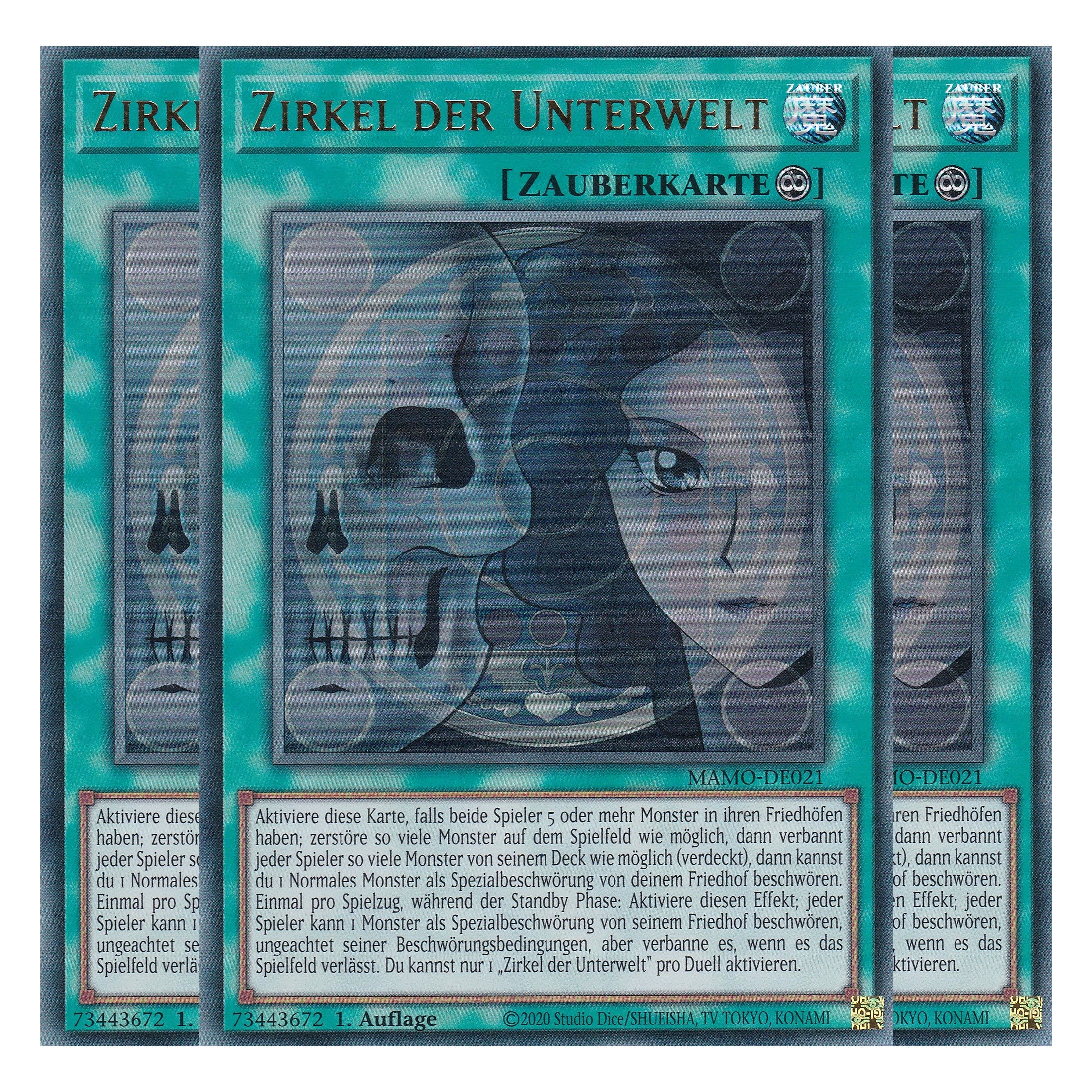 MAMO-DE021 - Zirkel der Unterwelt - Ultra Rare - Deutsch - 1. Auflage - Magnificent Monsters - Playset (3 Kopien) - Yu-Gi-Oh!