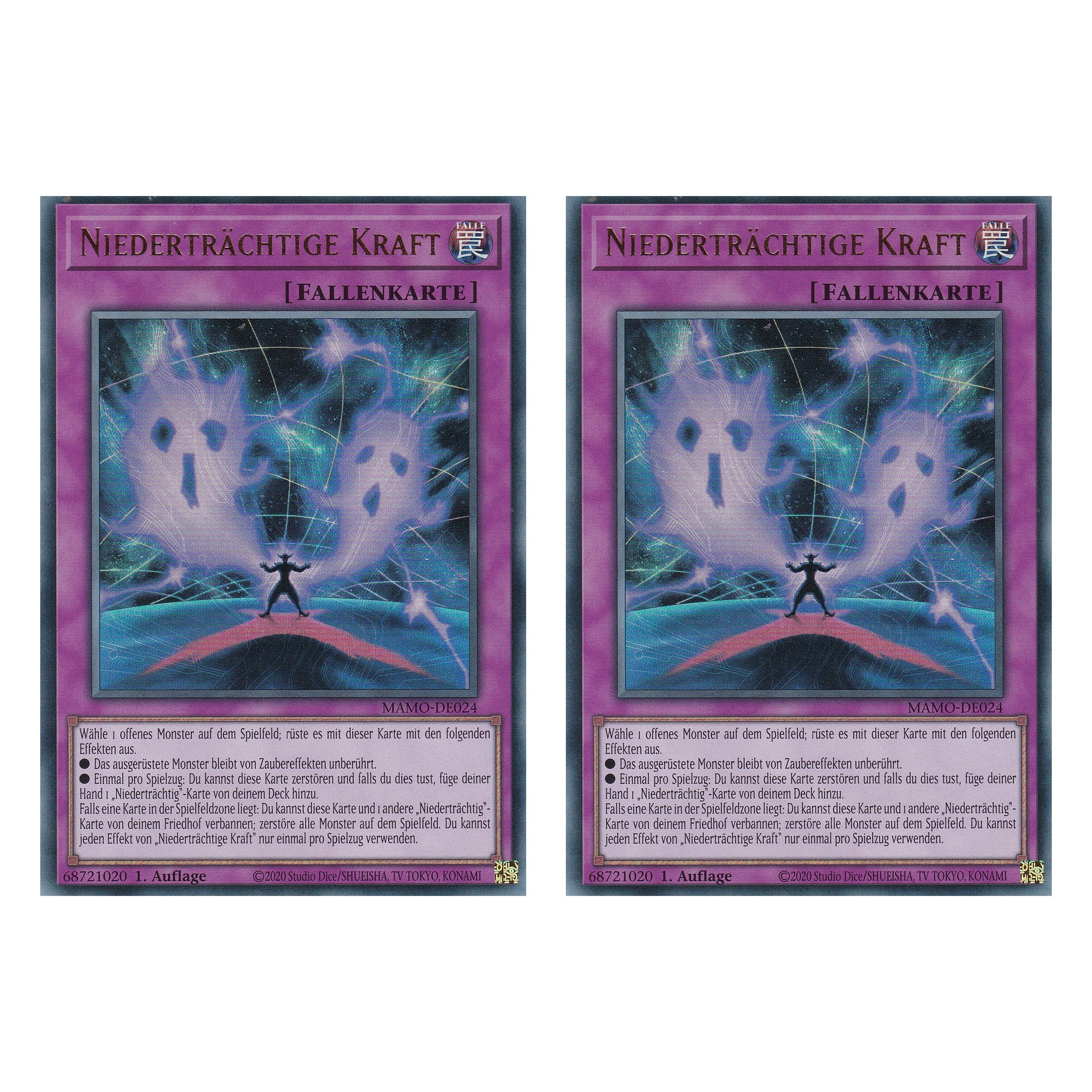 MAMO-DE024 - Niederträchtige Kraft - Ultra Rare - Deutsch - 1. Auflage - Magnificent Monsters - Duo Set (2 Stück) - Yu-Gi-Oh!