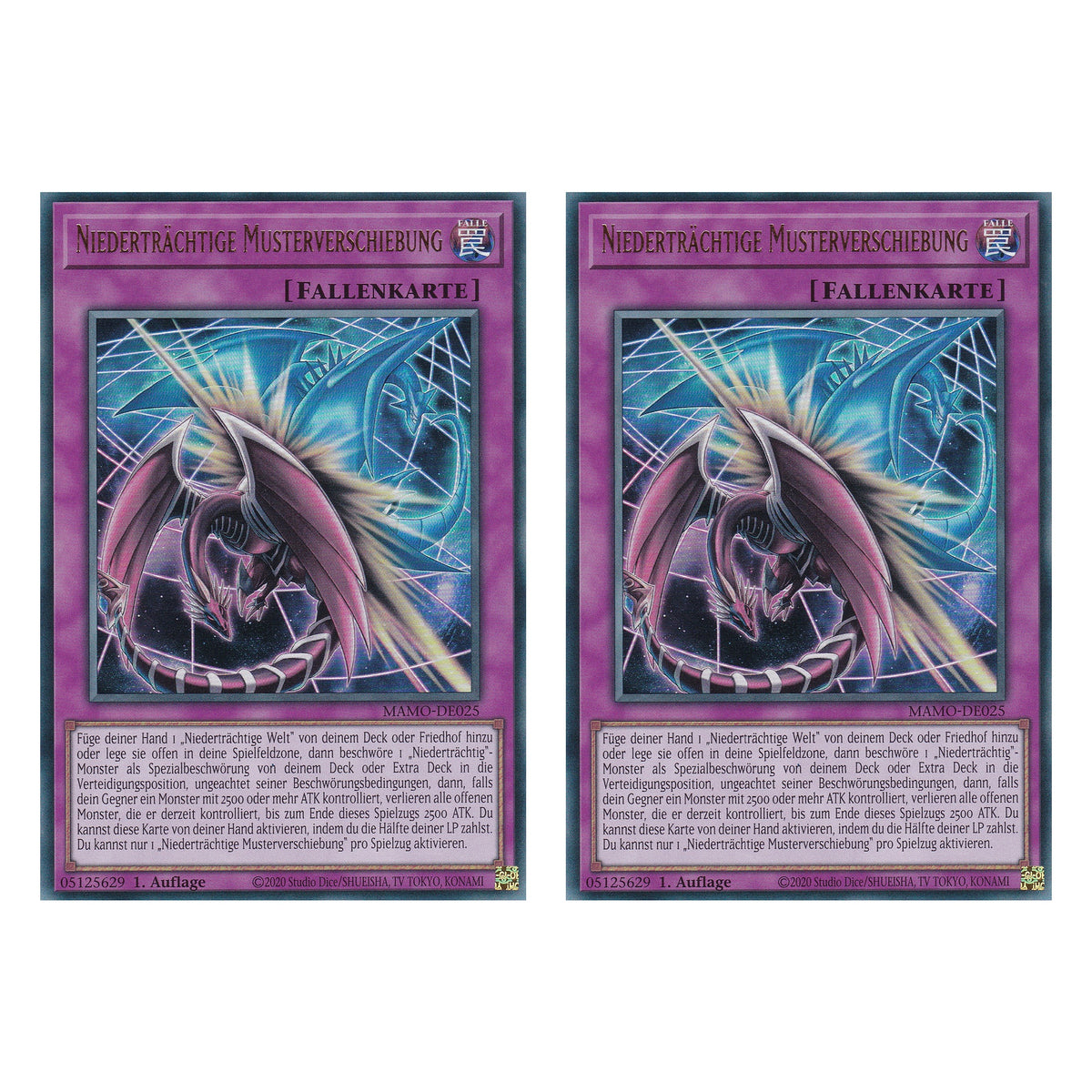MAMO-DE025 - Niederträchtige Musterverschiebung - Ultra Rare - Deutsch - 1. Auflage - Magnificent Monsters - Duo Set (2 Stück) - Yu-Gi-Oh!