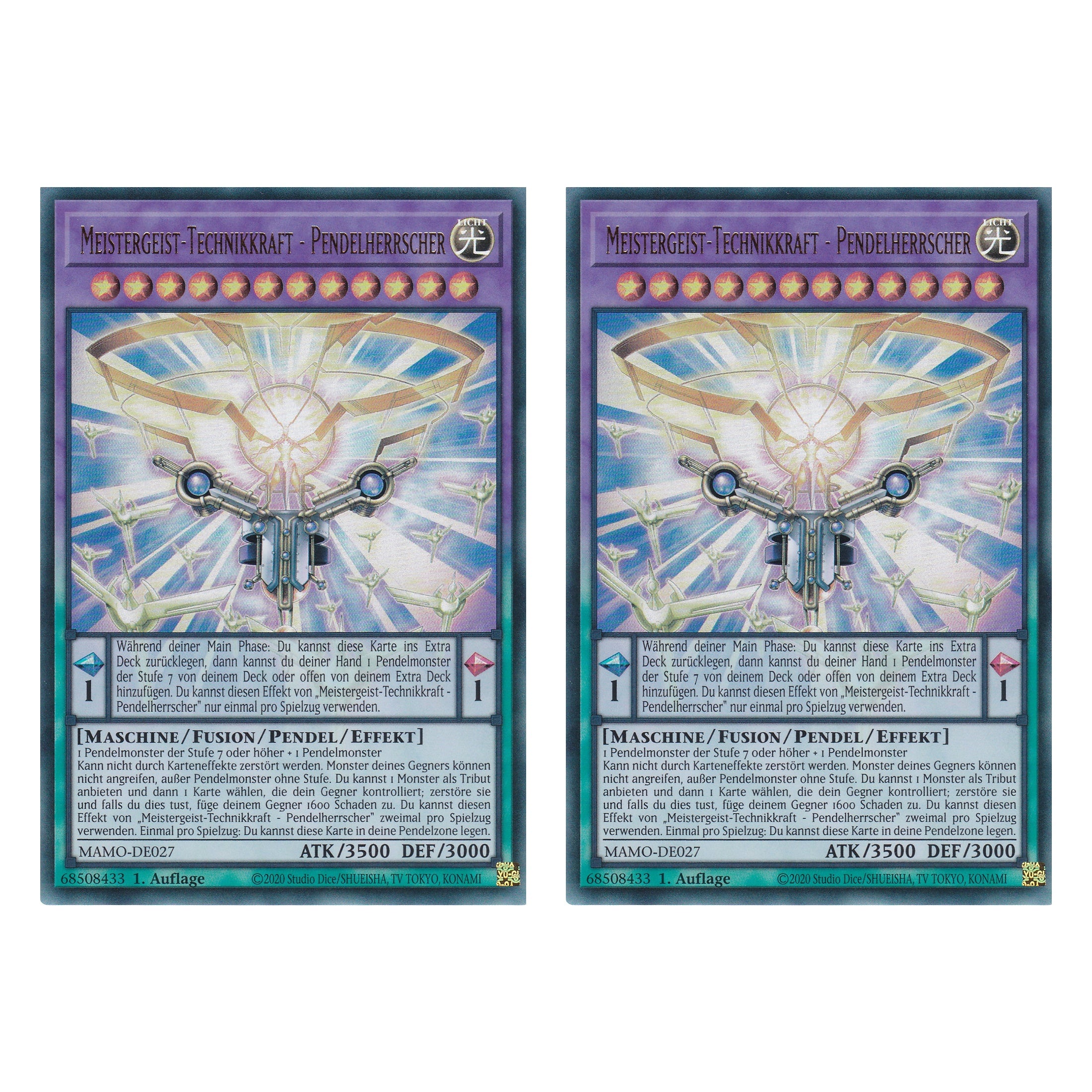 MAMO-DE027 - Meistergeist-Technikkraft - Pendelherrscher - Ultra Rare - Deutsch - 1. Auflage - Magnificent Monsters - Duo Set (2 Stück) - Yu-Gi-Oh!