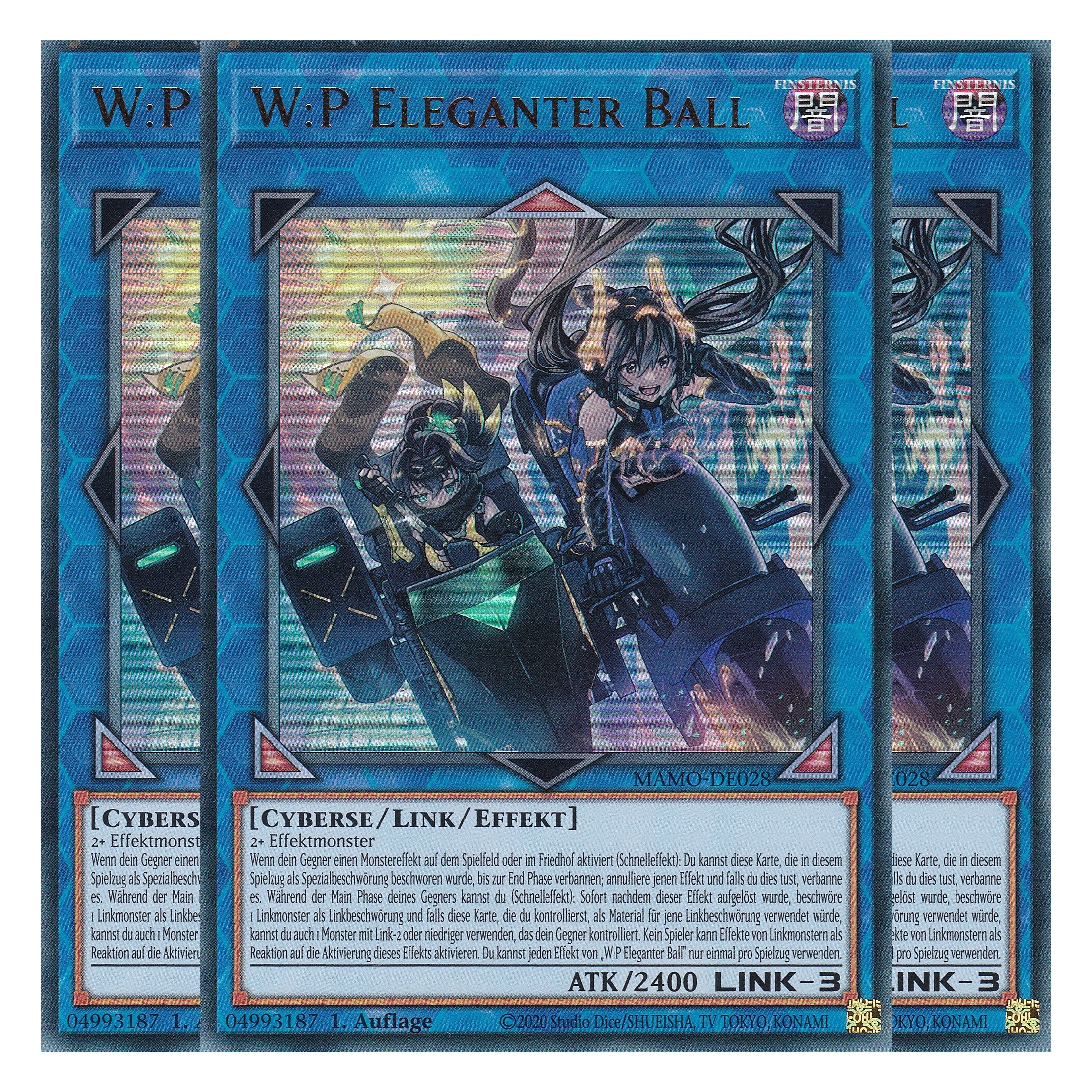 MAMO-DE028 - W:P Eleganter Ball - Ultra Rare - Deutsch - 1. Auflage - Magnificent Monsters - Playset (3 Kopien) - Yu-Gi-Oh!