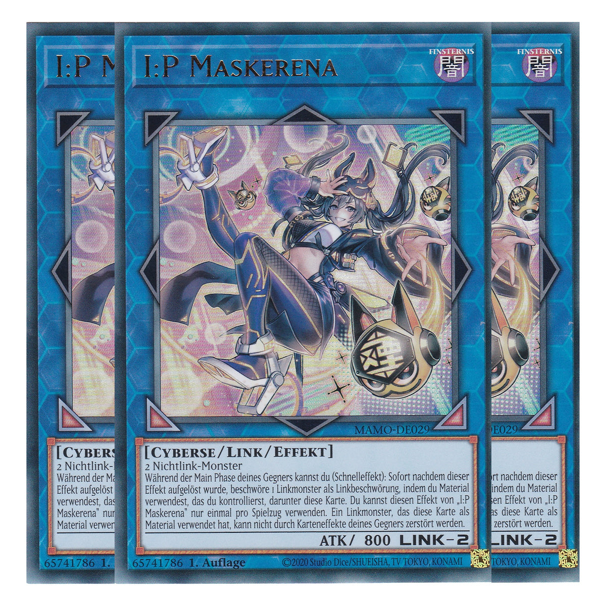 MAMO-DE029 - I:P Maskerena - Ultra Rare - Deutsch - 1. Auflage - Magnificent Monsters - Playset (3 Kopien) - Yu-Gi-Oh!
