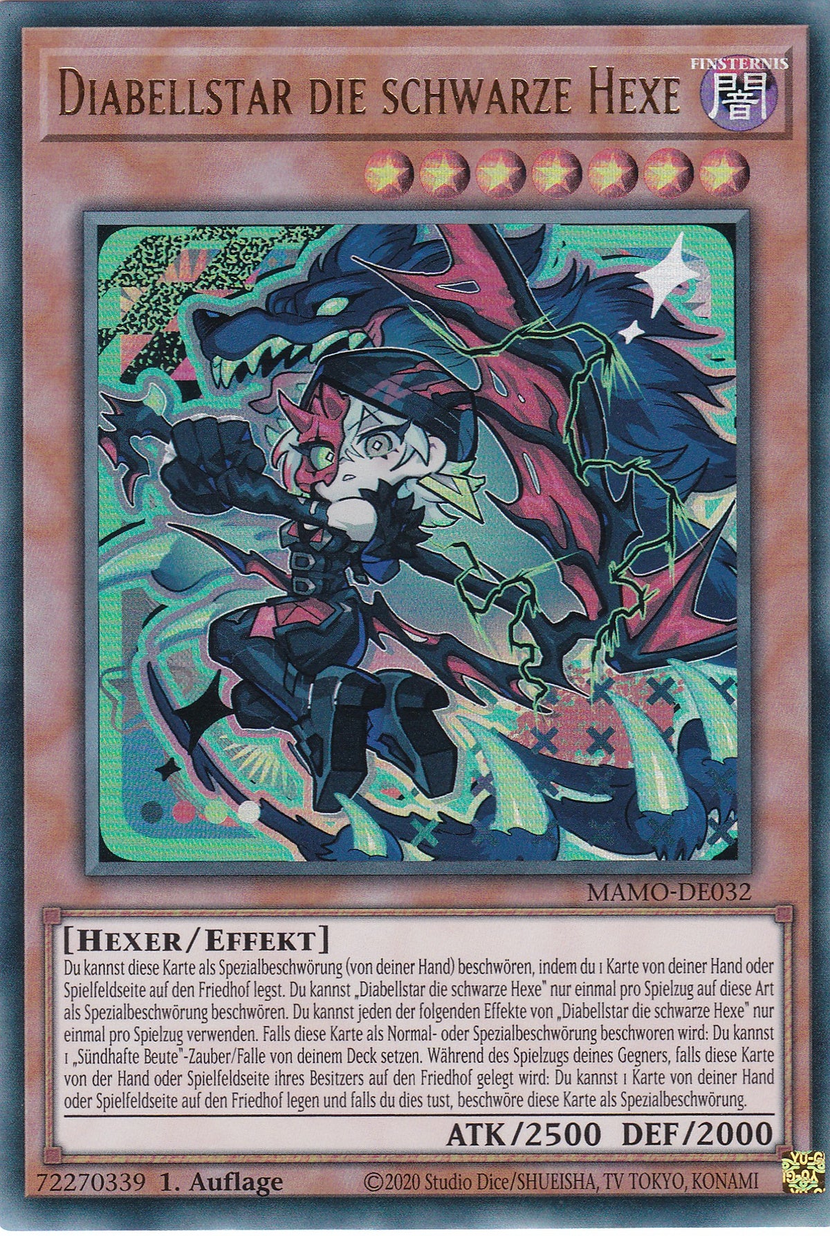 MAMO-DE032 - Diabellstar die schwarze Hexe - Ultra Rare - Deutsch - 1. Auflage - Magnificent Monsters - Yu-Gi-Oh!