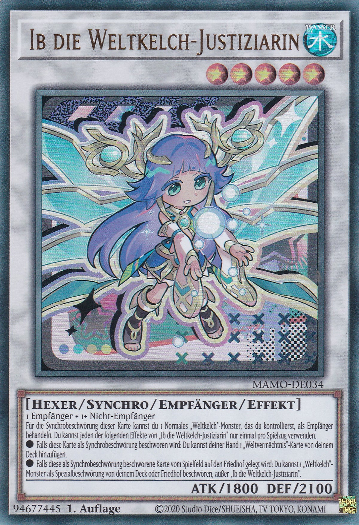 MAMO-DE034 - Ib die Weltkelch-Justiziarin - Ultra Rare - Deutsch - 1. Auflage - Magnificent Monsters - Yu-Gi-Oh!