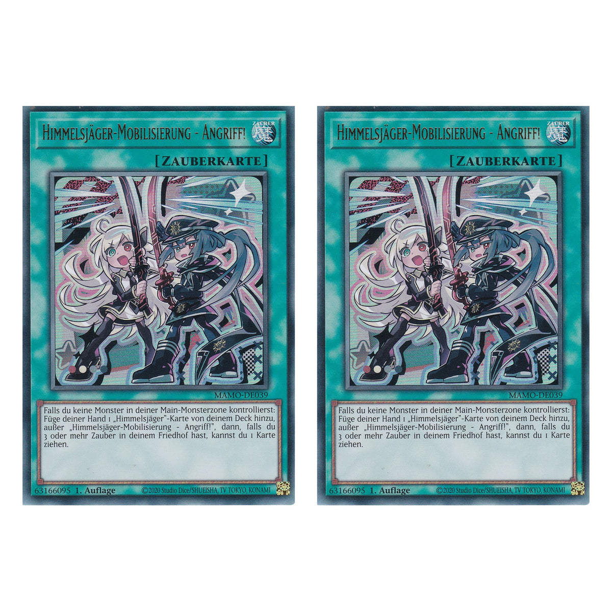 MAMO-DE039 - Himmelsjäger-Mobilisierung - Angriff! - Ultra Rare - Deutsch - 1. Auflage - Magnificent Monsters - Duo Set (2 Stück) - Yu-Gi-Oh!