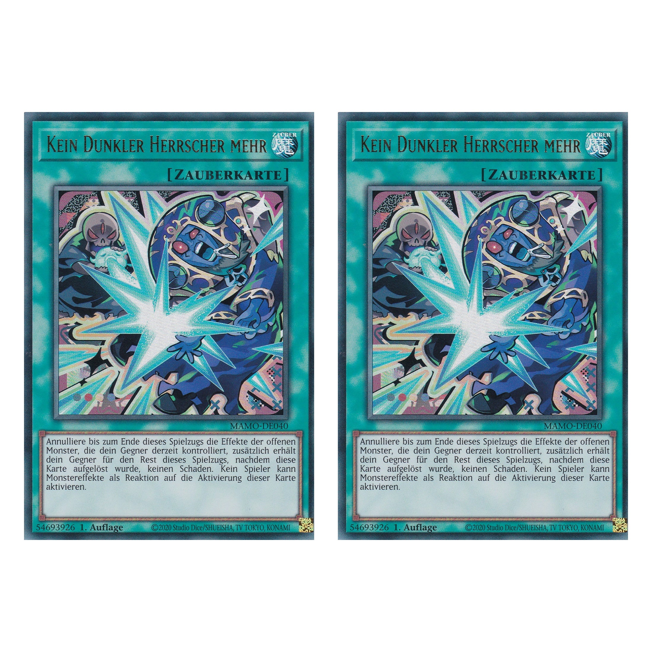 MAMO-DE040 - Kein Dunkler Herrscher mehr - Ultra Rare - Deutsch - 1. Auflage - Magnificent Monsters - Duo Set (2 Stück) - Yu-Gi-Oh!
