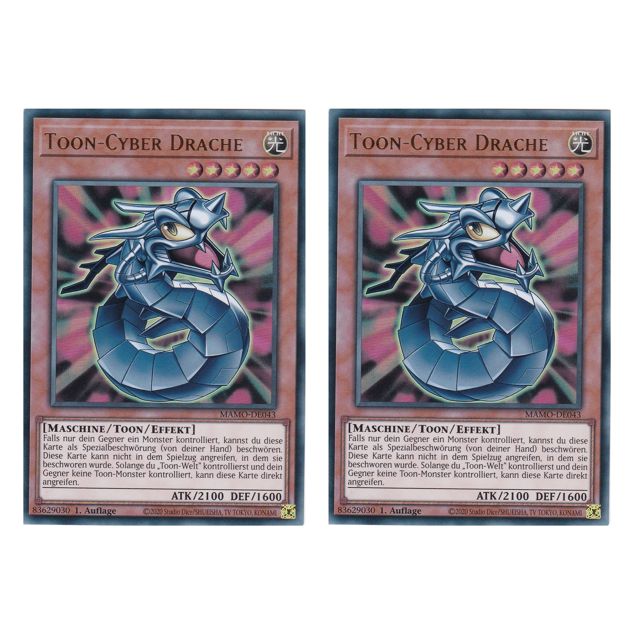 MAMO-DE043 - Toon-Cyber Drache - Ultra Rare - Deutsch - 1. Auflage - Magnificent Monsters - Duo Set (2 Stück) - Yu-Gi-Oh!