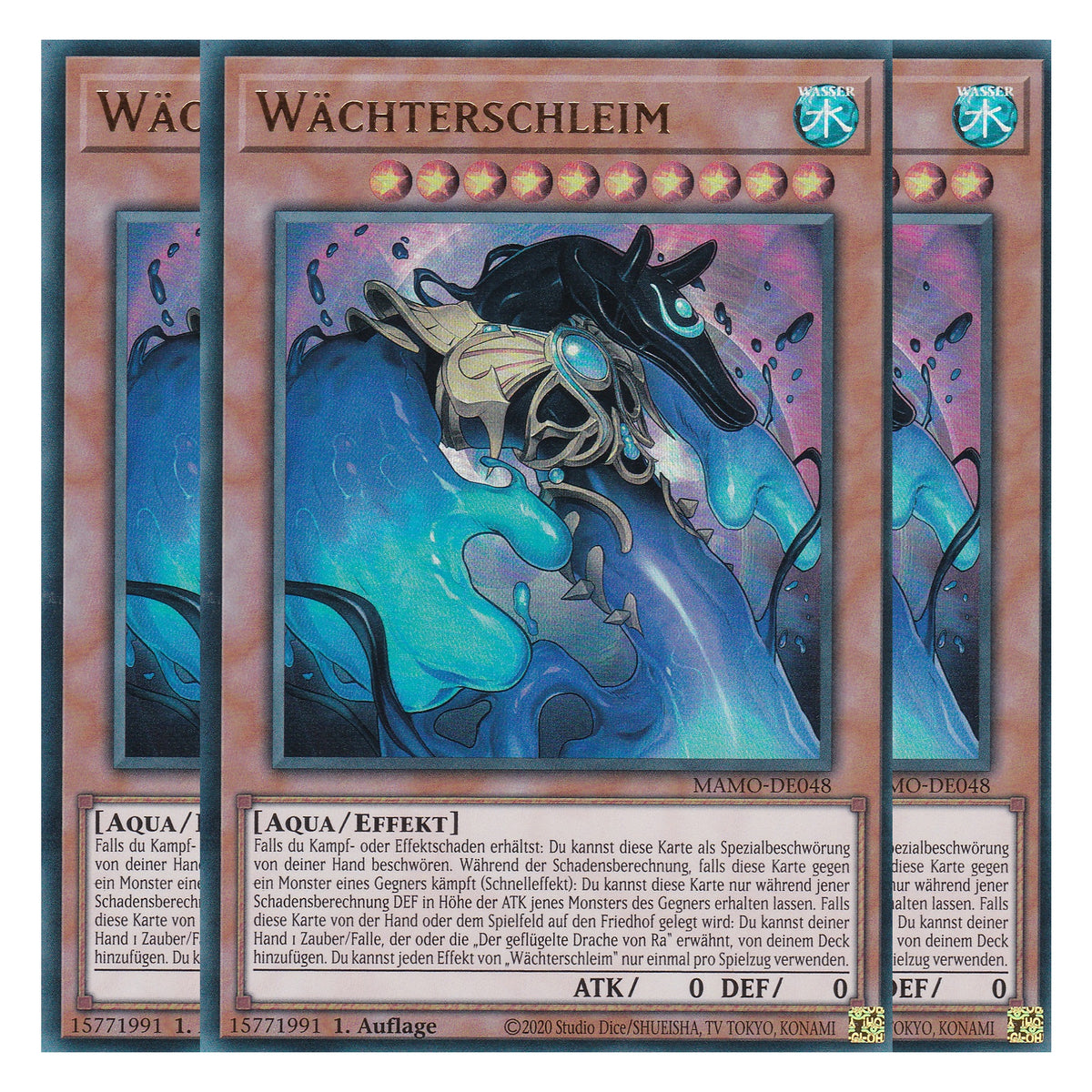 MAMO-DE048 - Wächterschleim - Ultra Rare - Deutsch - 1. Auflage - Magnificent Monsters - Playset (3 Kopien) - Yu-Gi-Oh!