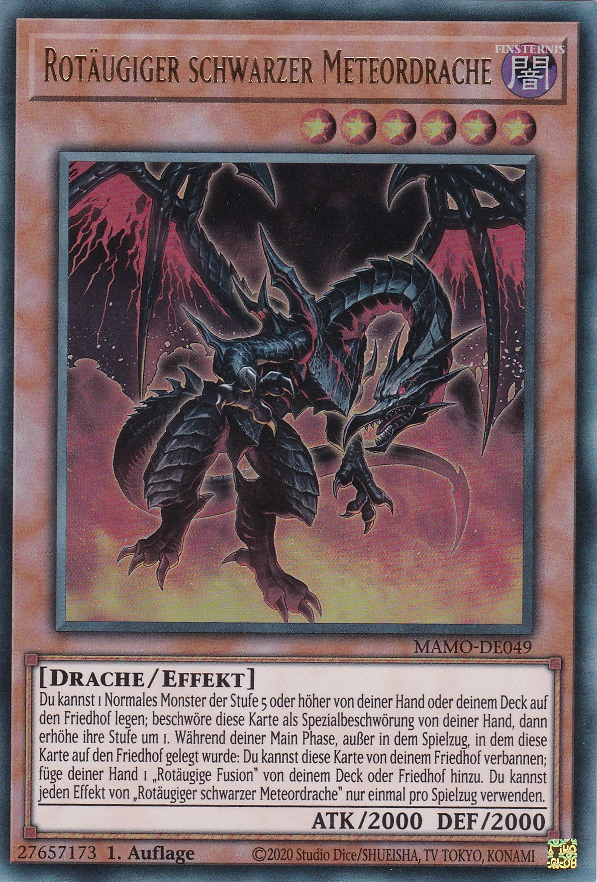MAMO-DE049 - Rotäugiger schwarzer Meteordrache - Ultra Rare - Deutsch - 1. Auflage - Magnificent Monsters - Yu-Gi-Oh!