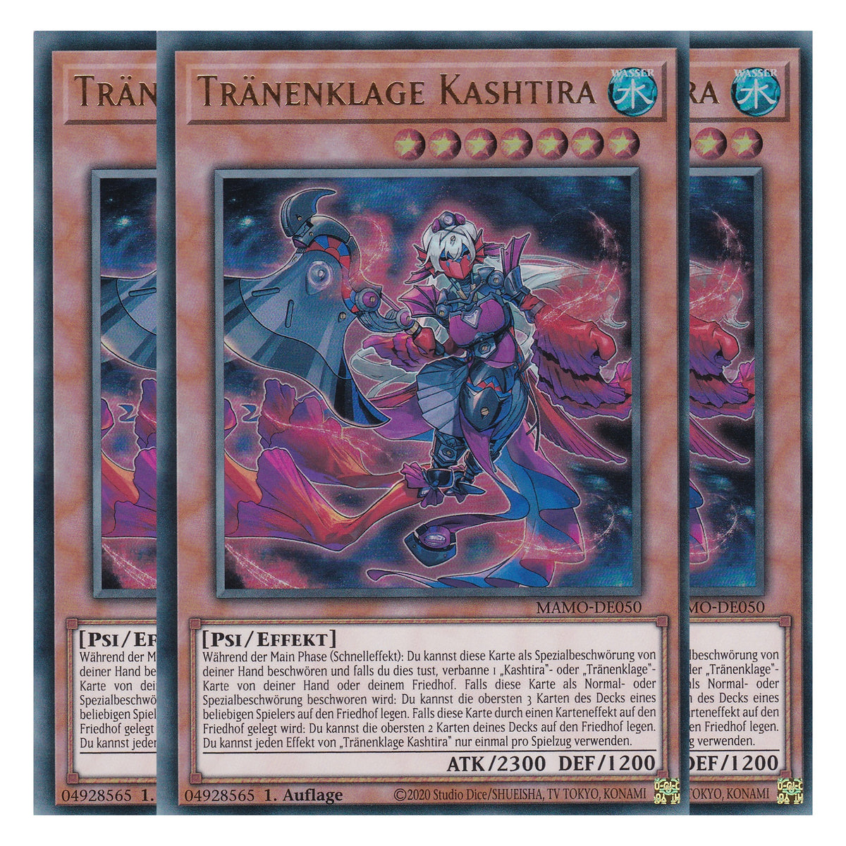 MAMO-DE050 - Tränenklage Kashtira - Ultra Rare - Deutsch - 1. Auflage - Magnificent Monsters - Playset (3 Kopien) - Yu-Gi-Oh!