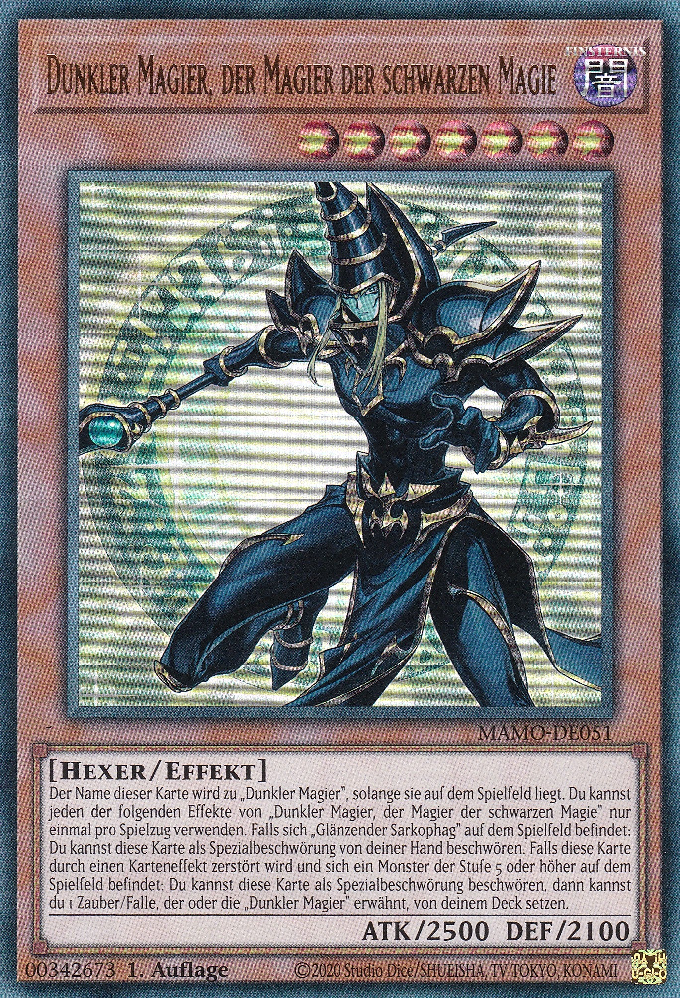 MAMO-DE051 - Dunkler Magier, der Magier der schwarzen Magie - Ultra Rare - Deutsch - 1. Auflage - Magnificent Monsters - Yu-Gi-Oh!