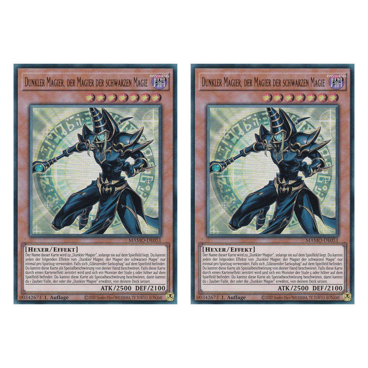 MAMO-DE051 - Dunkler Magier, der Magier der schwarzen Magie - Ultra Rare - Deutsch - 1. Auflage - Magnificent Monsters - Duo Set (2 Stück) - Yu-Gi-Oh!