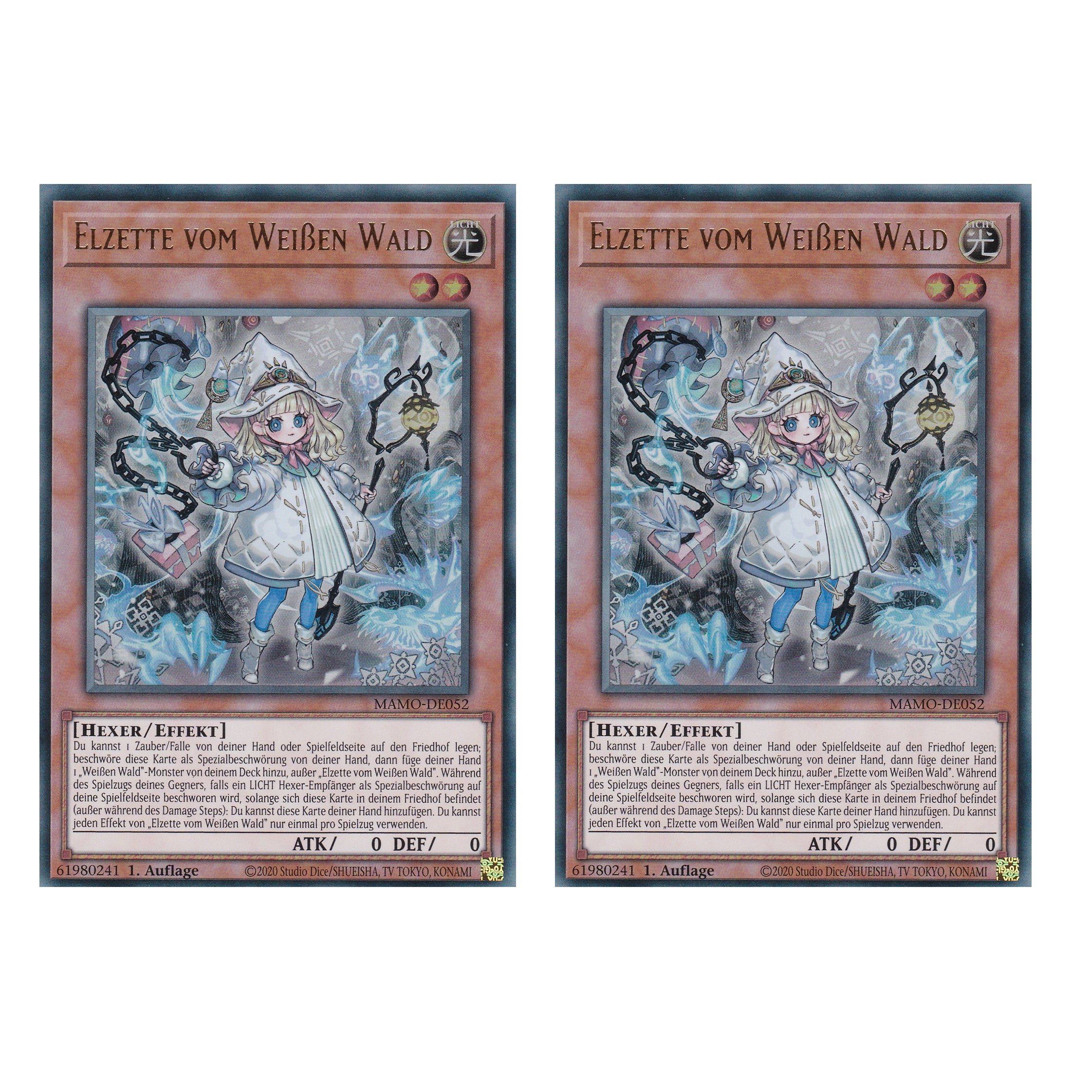 MAMO-DE052 - Elzette vom Weißen Wald - Ultra Rare - Deutsch - 1. Auflage - Magnificent Monsters - Duo Set (2 Stück) - Yu-Gi-Oh!