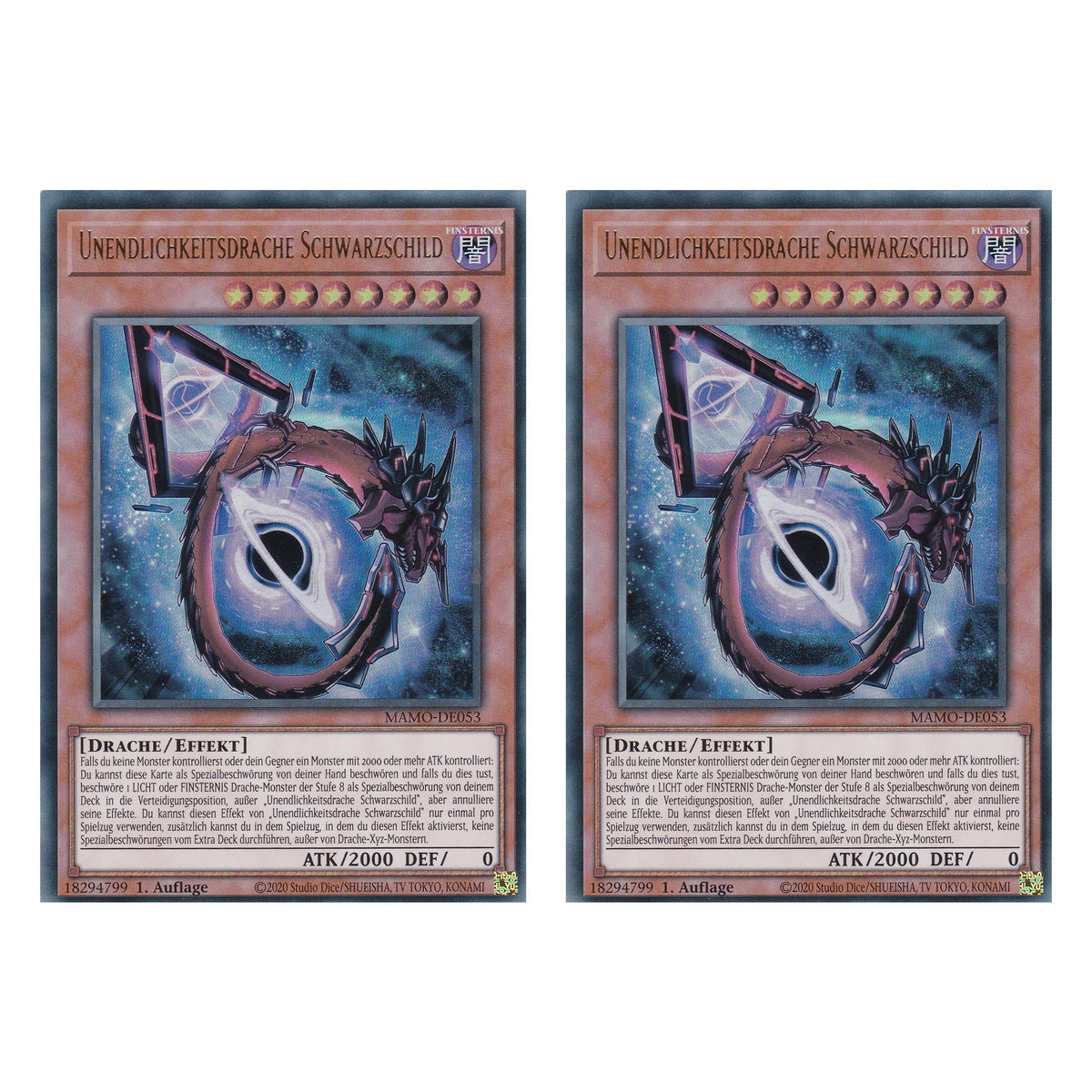 MAMO-DE053 - Unendlichkeitsdrache Schwarzschild - Ultra Rare - Deutsch - 1. Auflage - Magnificent Monsters - Duo Set (2 Stück) - Yu-Gi-Oh!