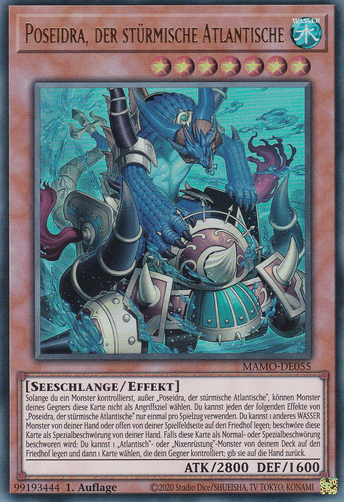 MAMO-DE055 - Poseidra, der stürmische Atlantische - Ultra Rare - Deutsch - 1. Auflage - Magnificent Monsters - Yu-Gi-Oh!