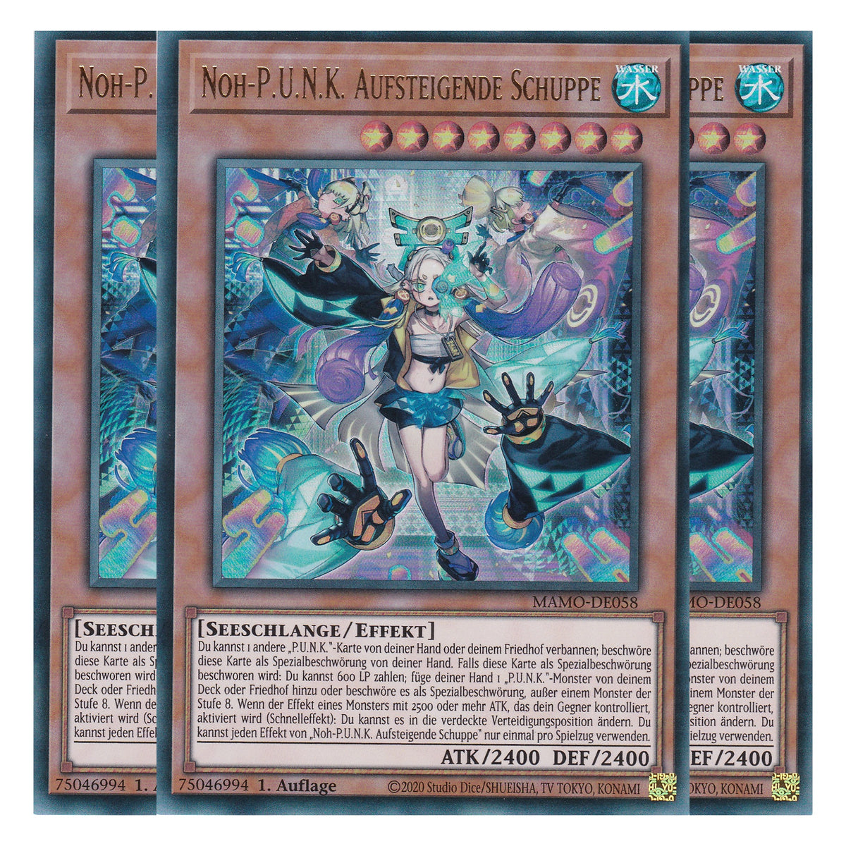 MAMO-DE058 - Noh-P.U.N.K. Aufsteigende Schuppe - Ultra Rare - Deutsch - 1. Auflage - Magnificent Monsters - Playset (3 Kopien) - Yu-Gi-Oh!