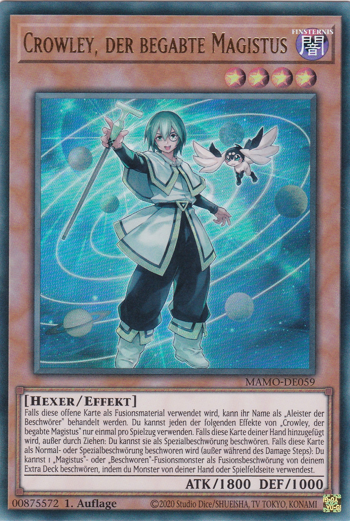 MAMO-DE059 - Crowley, der begabte Magistus - Ultra Rare - Deutsch - 1. Auflage - Magnificent Monsters - Yu-Gi-Oh!