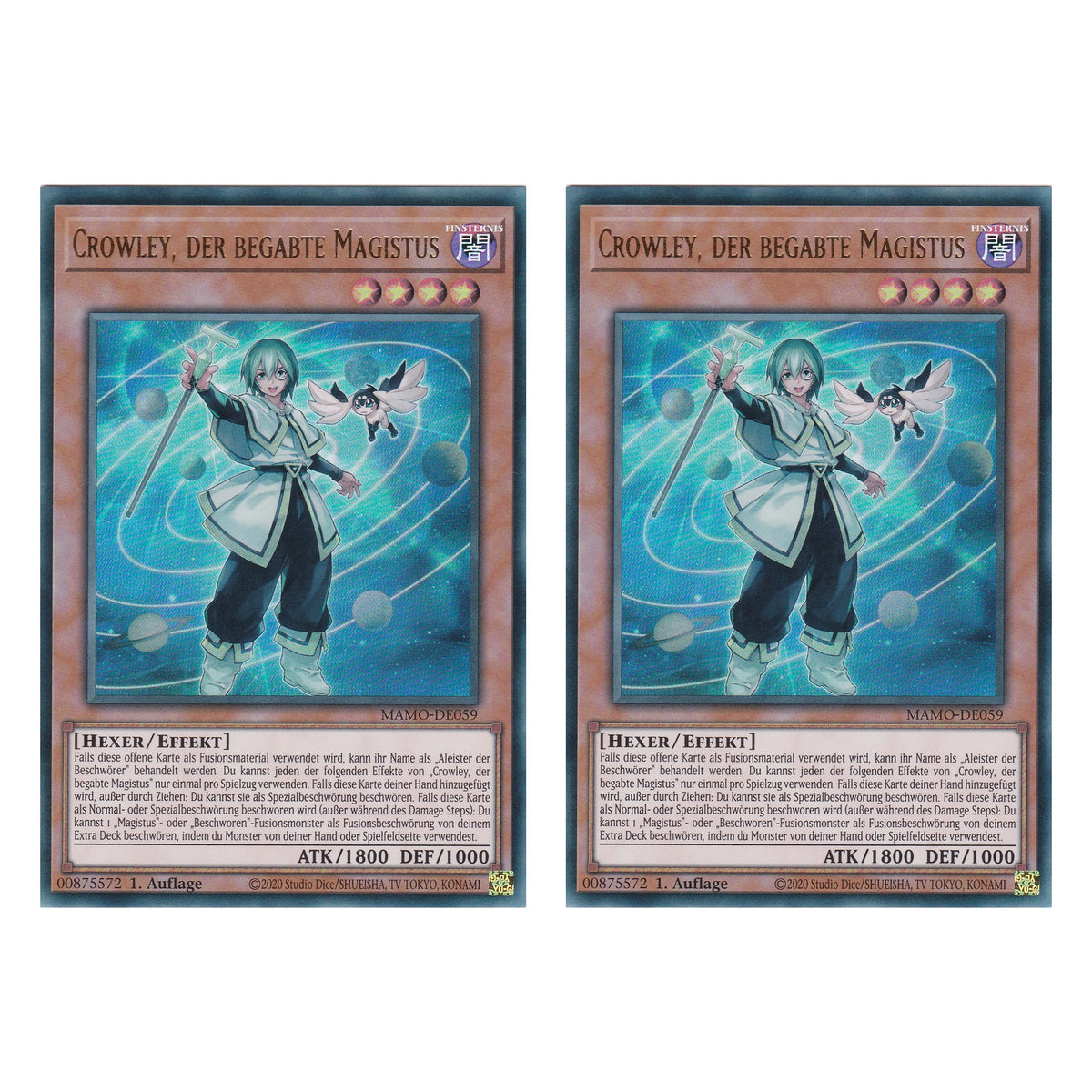 MAMO-DE059 - Crowley, der begabte Magistus - Ultra Rare - Deutsch - 1. Auflage - Magnificent Monsters - Duo Set (2 Stück) - Yu-Gi-Oh!