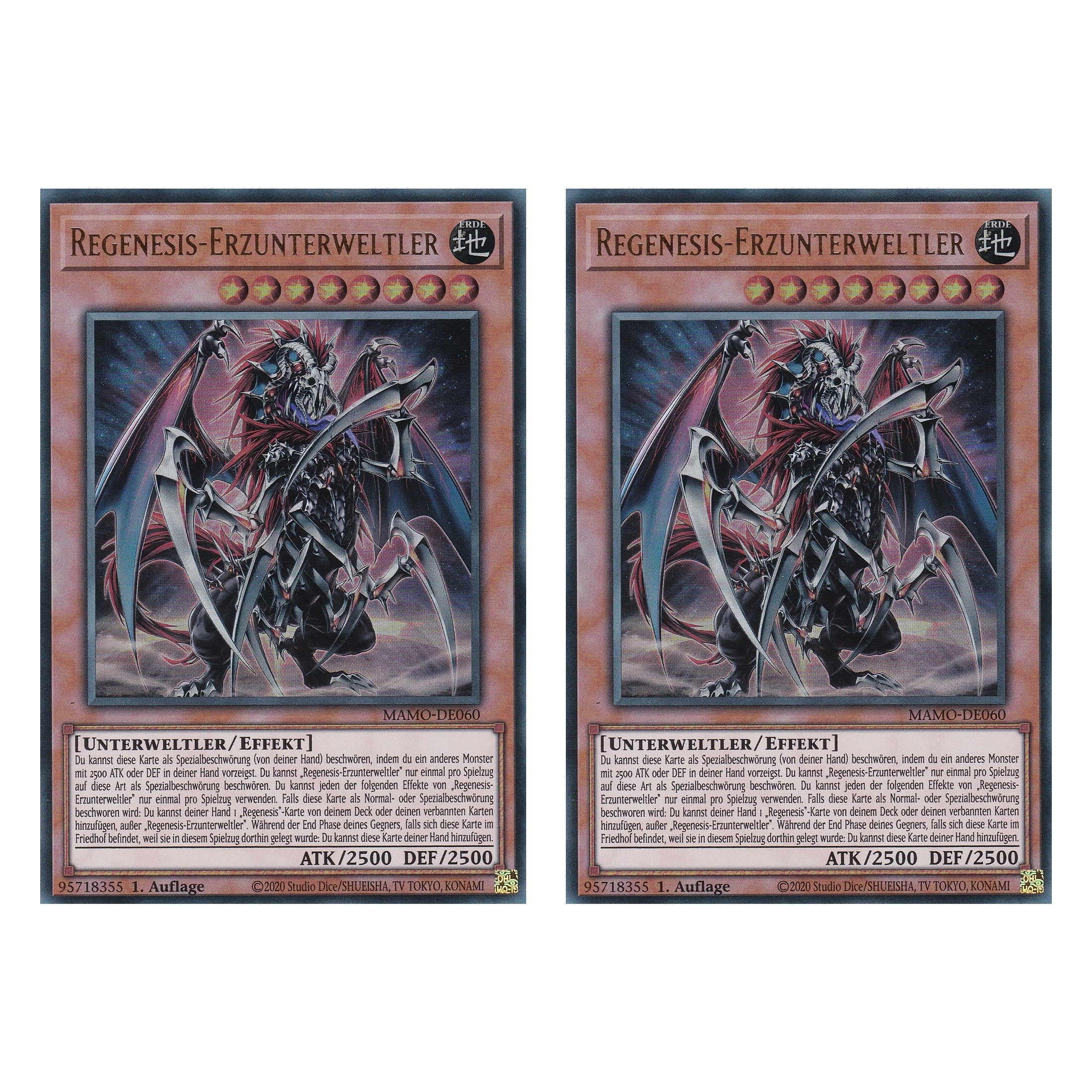 MAMO-DE060 - Regenesis-Erzunterweltler - Ultra Rare - Deutsch - 1. Auflage - Magnificent Monsters - Duo Set (2 Stück) - Yu-Gi-Oh!