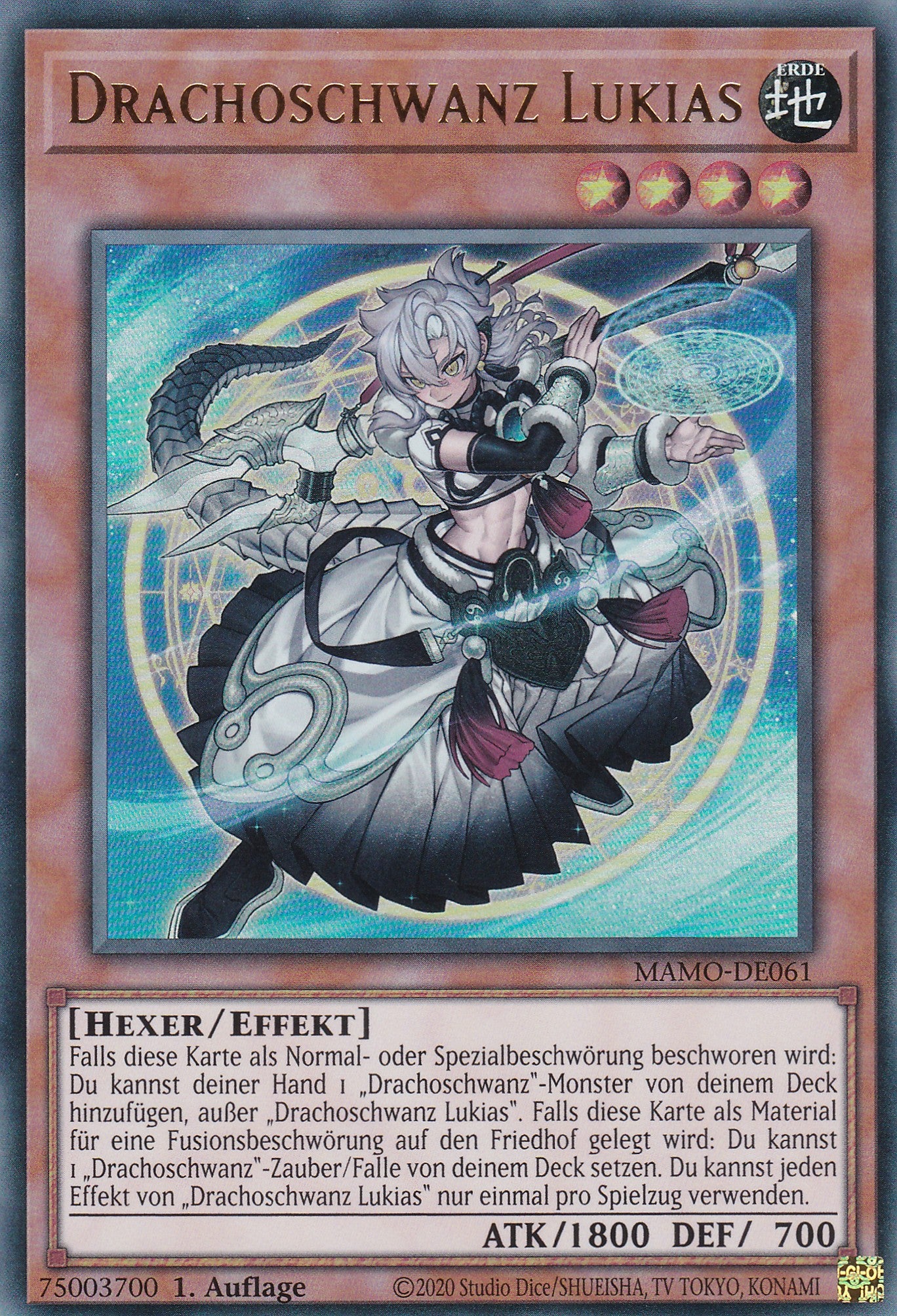 MAMO-DE061 - Drachoschwanz Lukias - Ultra Rare - Deutsch - 1. Auflage - Magnificent Monsters - Yu-Gi-Oh!