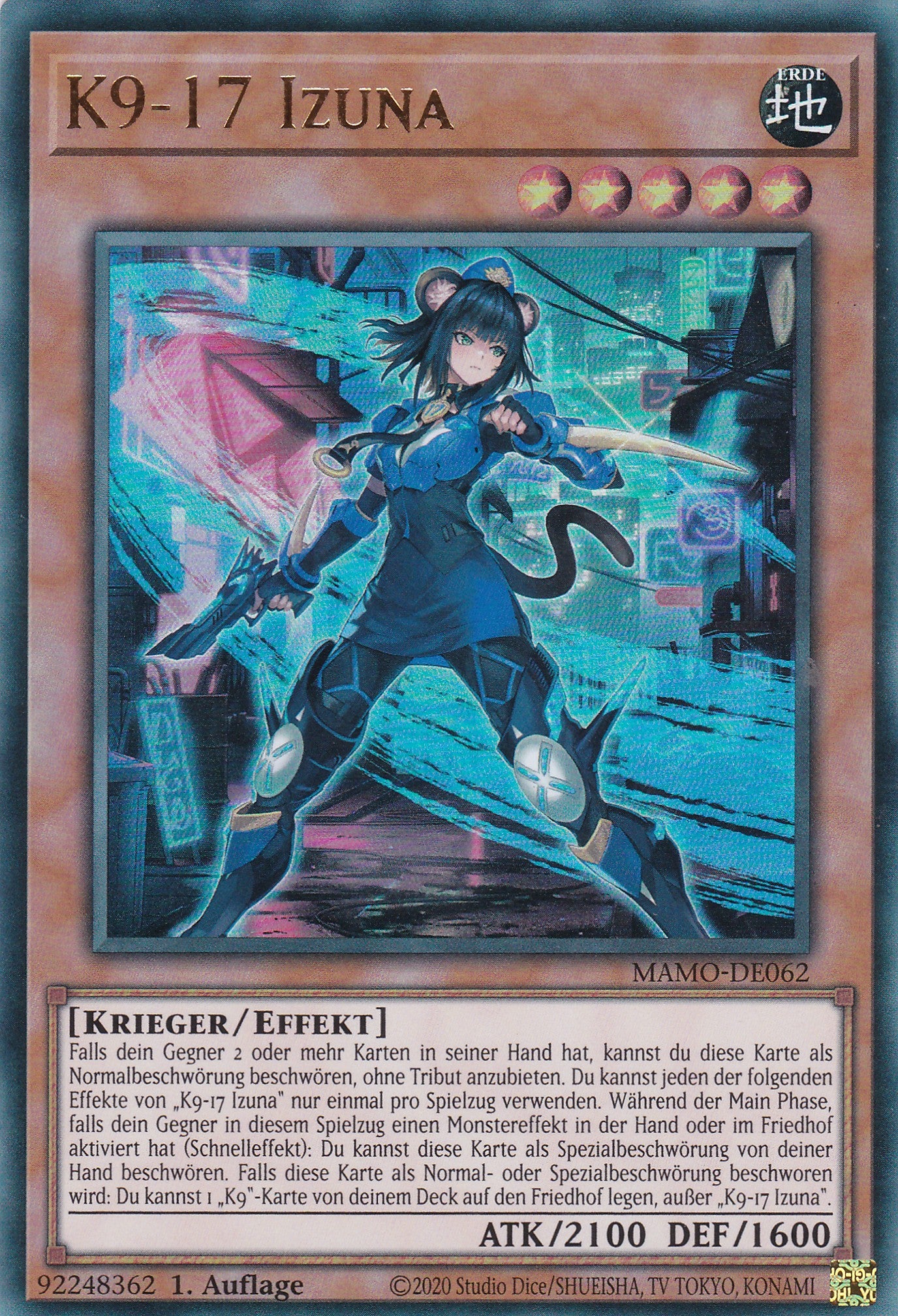MAMO-DE062 - K9-17 Izuna - Ultra Rare - Deutsch - 1. Auflage - Magnificent Monsters - Yu-Gi-Oh!