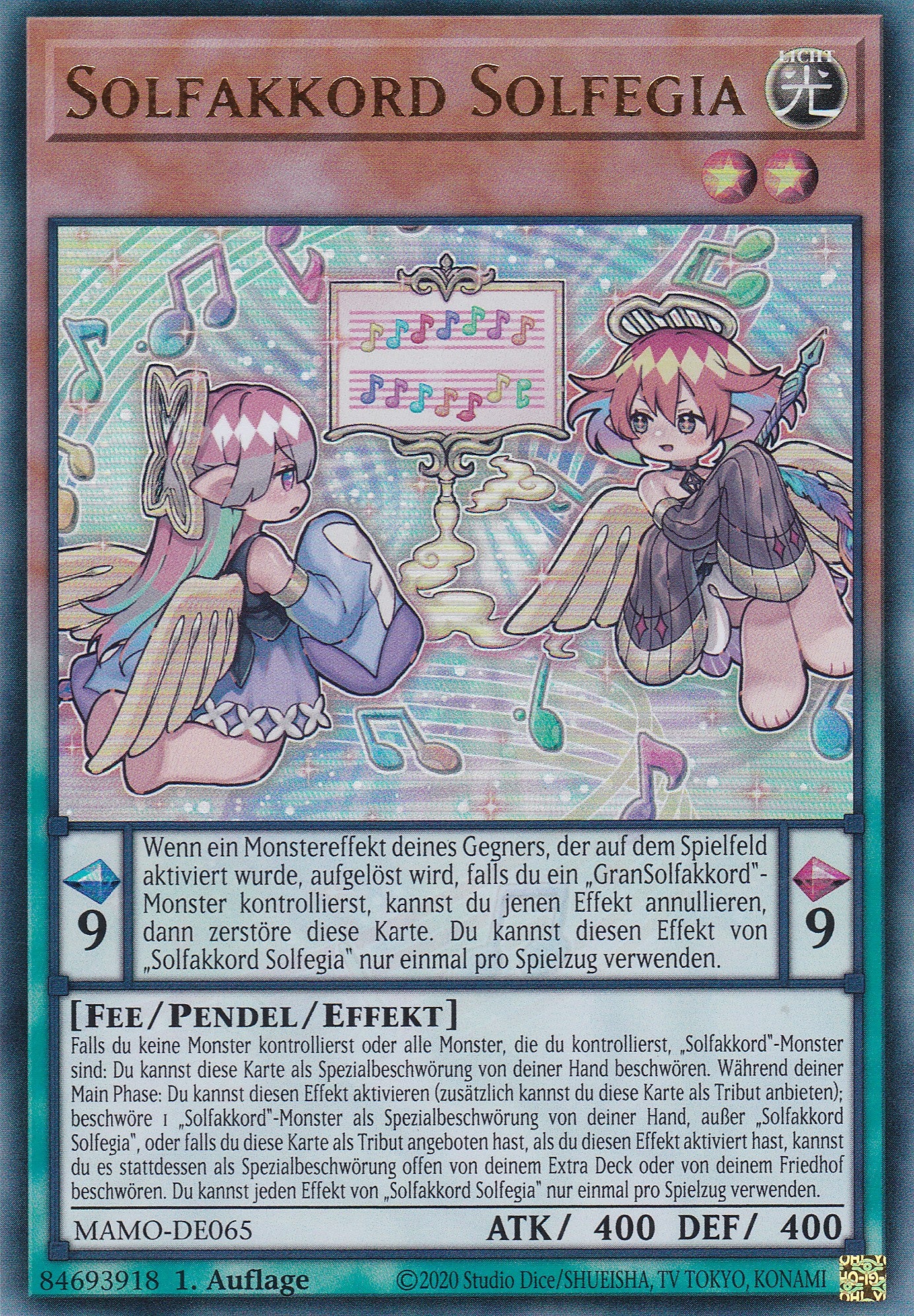 MAMO-DE065 - Solfakkord Solfegia - Ultra Rare - Deutsch - 1. Auflage - Magnificent Monsters - Yu-Gi-Oh!