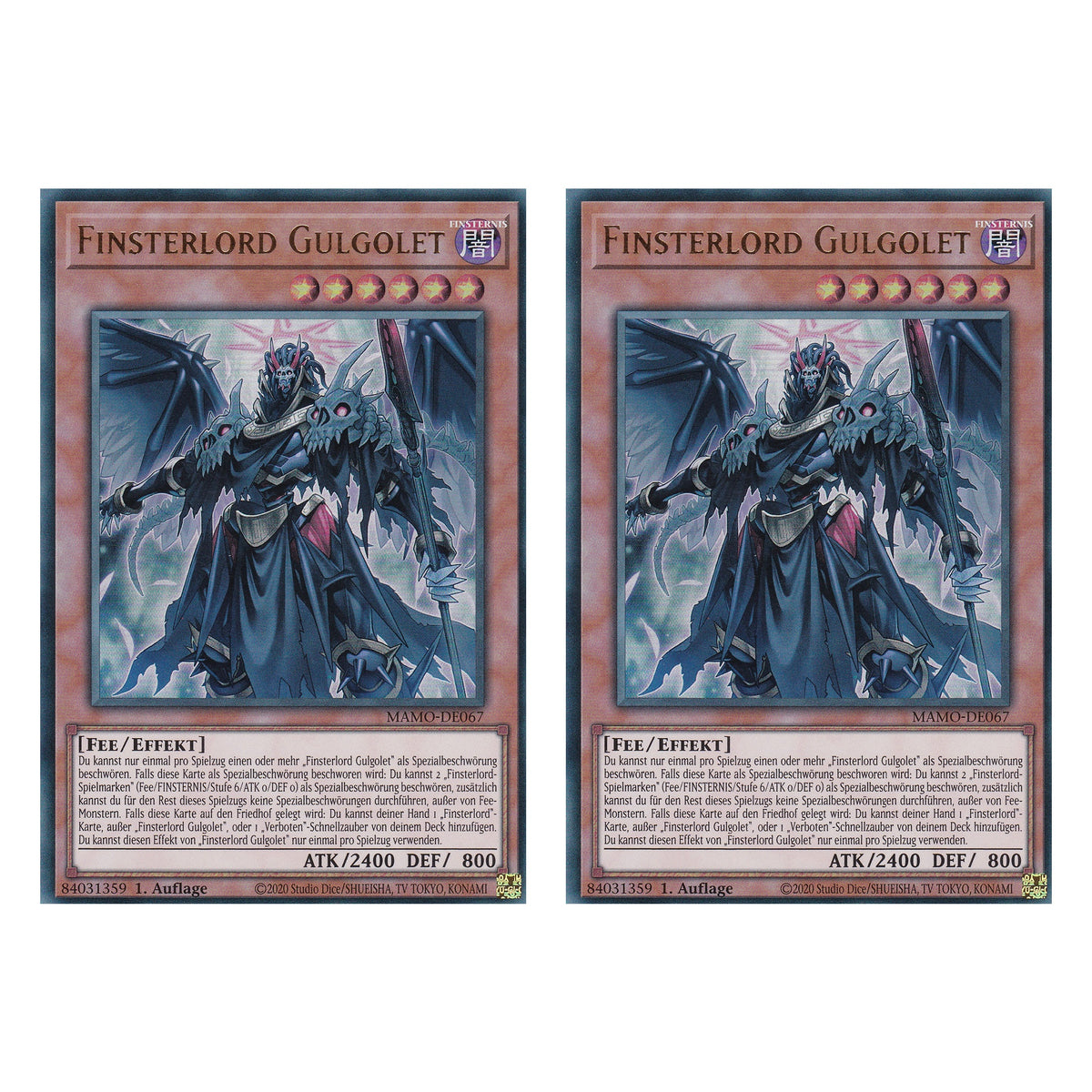MAMO-DE067 - Finsterlord Gulgolet - Ultra Rare - Deutsch - 1. Auflage - Magnificent Monsters - Duo Set (2 Stück) - Yu-Gi-Oh!