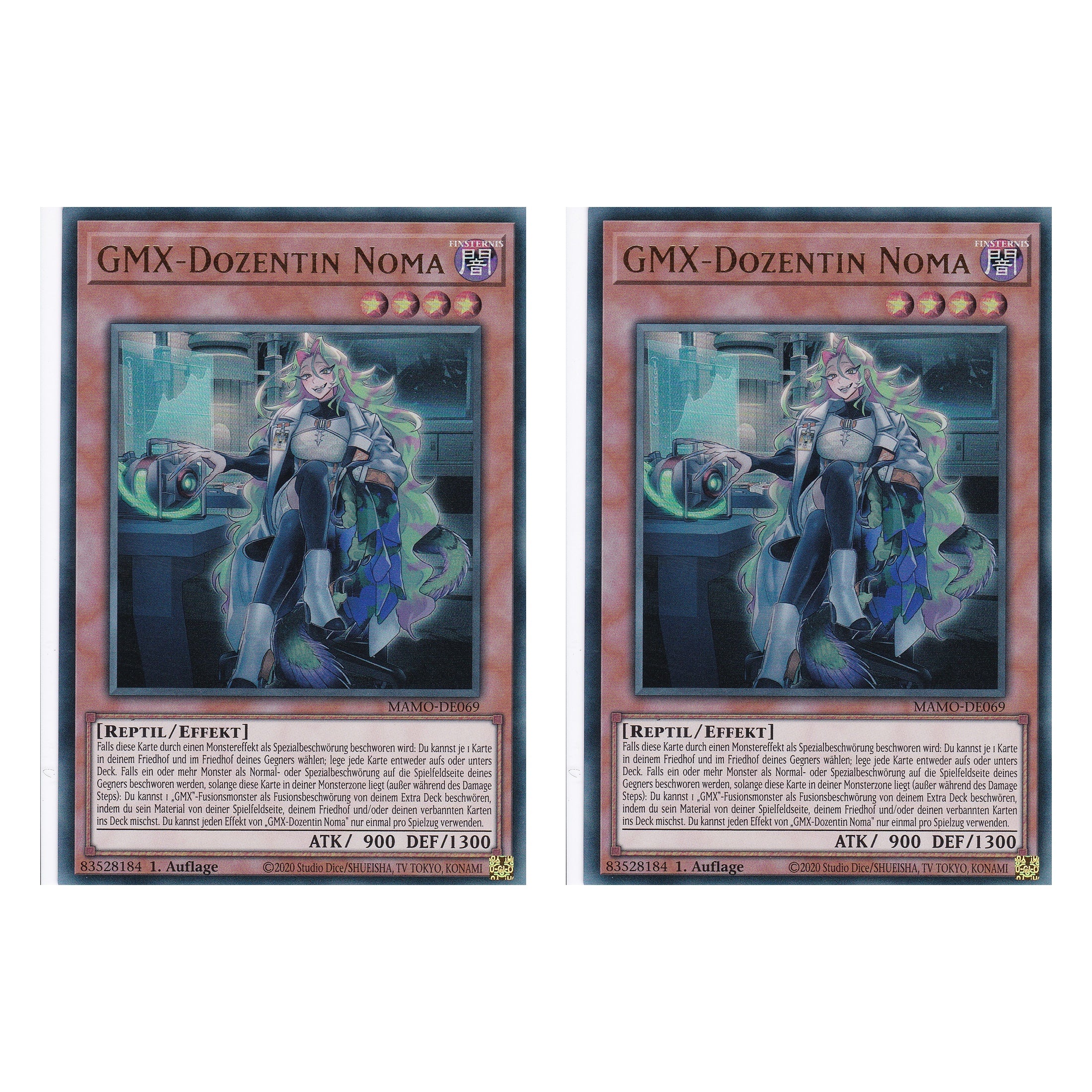 MAMO-DE069 - GMX-Dozentin Noma - Ultra Rare - Deutsch - 1. Auflage - Magnificent Monsters - Duo Set (2 Stück) - Yu-Gi-Oh!