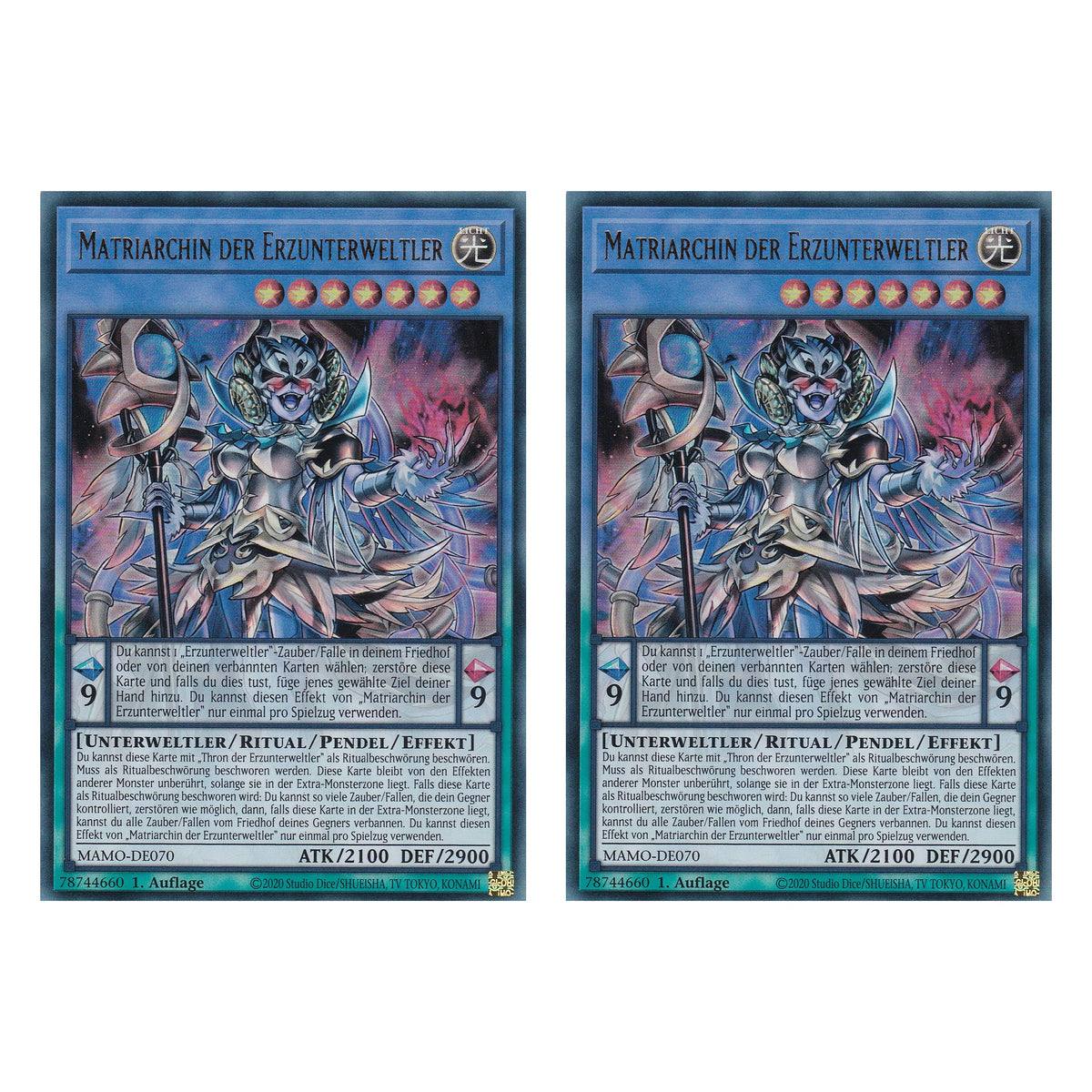 MAMO-DE070 - Matriarchin der Erzunterweltler - Ultra Rare - Deutsch - 1. Auflage - Magnificent Monsters - Duo Set (2 Stück) - Yu-Gi-Oh!