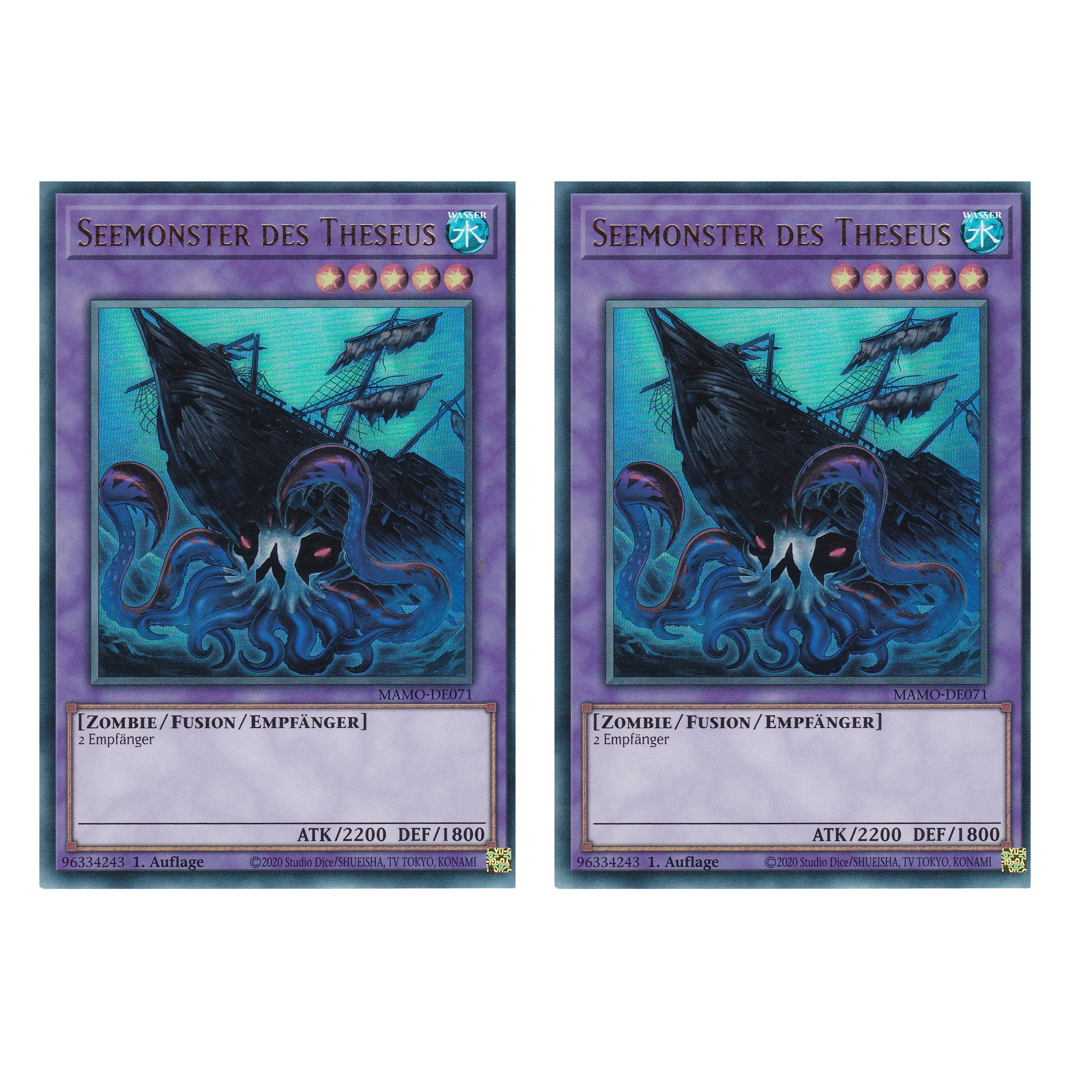 MAMO-DE071 - Seemonster des Theseus - Ultra Rare - Deutsch - 1. Auflage - Magnificent Monsters - Duo Set (2 Stück) - Yu-Gi-Oh!
