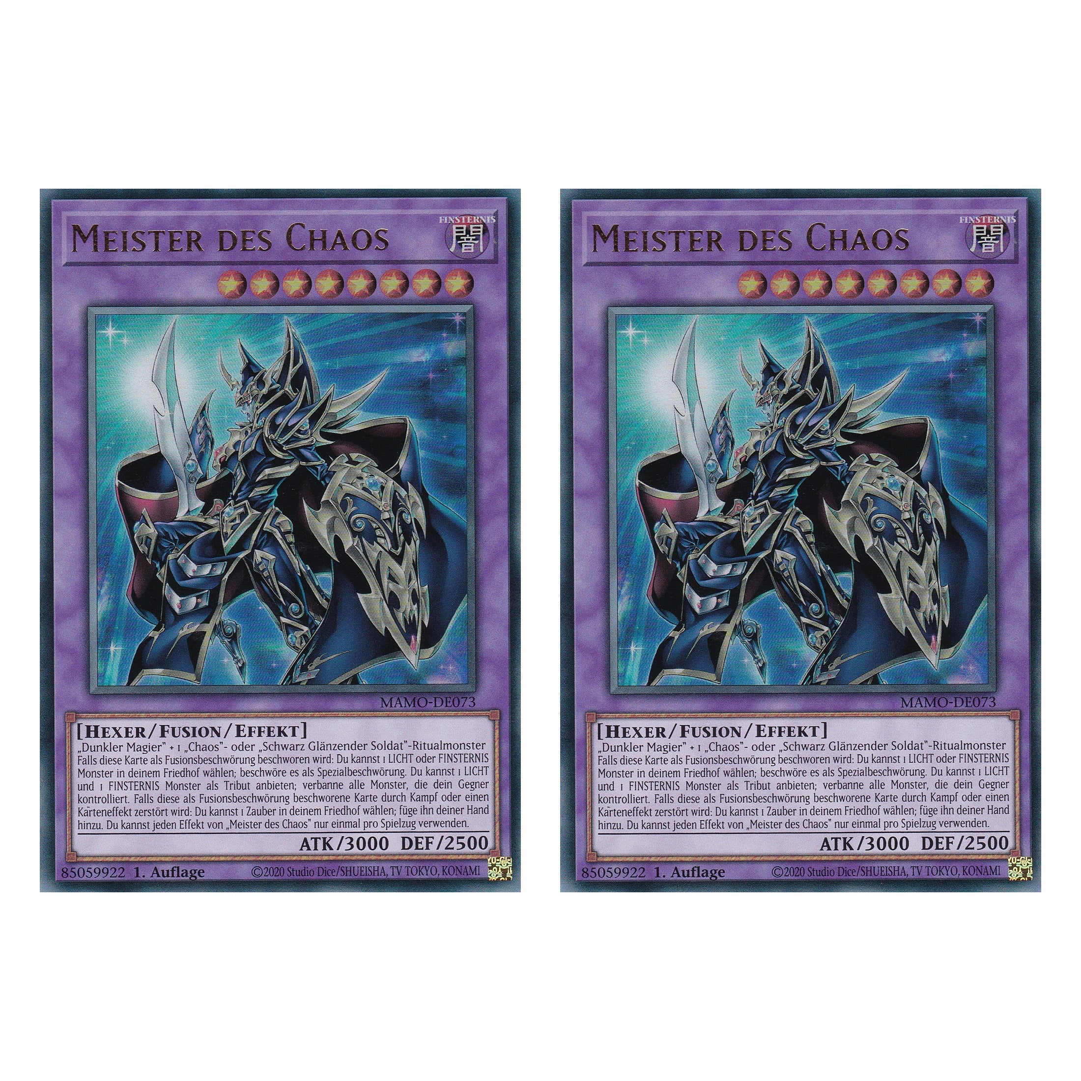 MAMO-DE073 - Meister des Chaos - Ultra Rare - Deutsch - 1. Auflage - Magnificent Monsters - Duo Set (2 Stück) - Yu-Gi-Oh!
