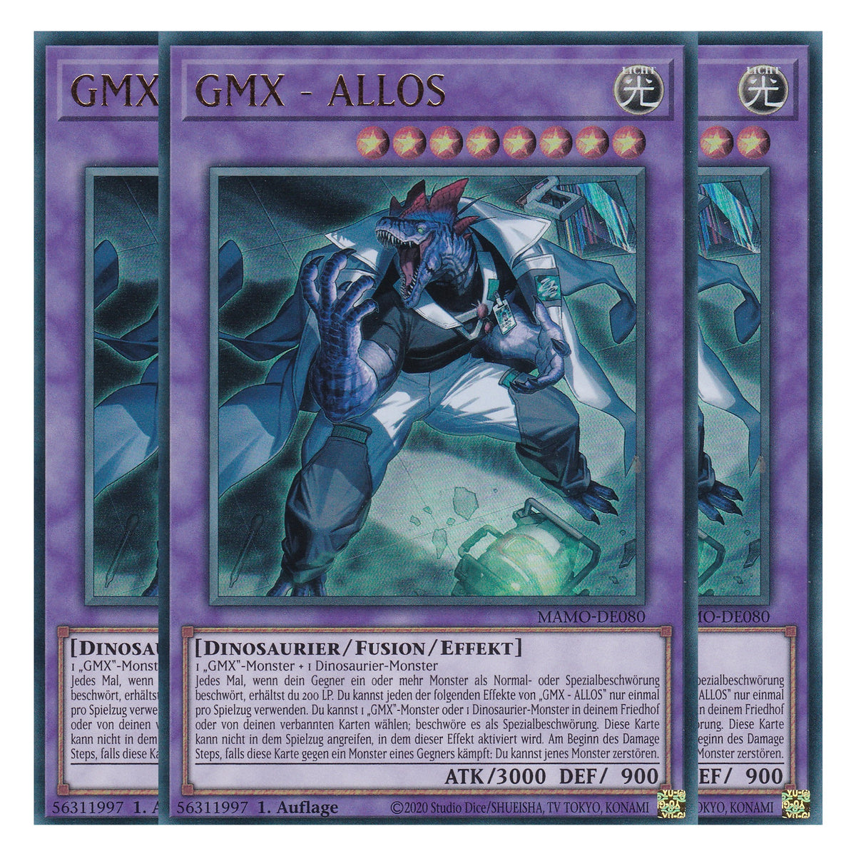 MAMO-DE080 - GMX - ALLOS - Ultra Rare - Deutsch - 1. Auflage - Magnificent Monsters - Playset (3 Kopien) - Yu-Gi-Oh!