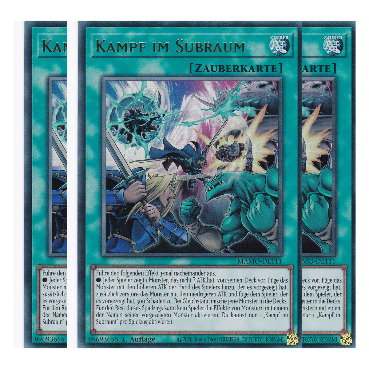 MAMO-DE111 - Kampf im Subraum - Ultra Rare - Deutsch - 1. Auflage - Magnificent Monsters - Playset (3 Kopien) - Yu-Gi-Oh!