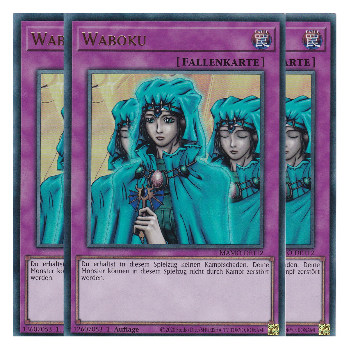 MAMO-DE112 - Waboku - Ultra Rare - Deutsch - 1. Auflage - Magnificent Monsters - Playset (3 Kopien) - Yu-Gi-Oh!