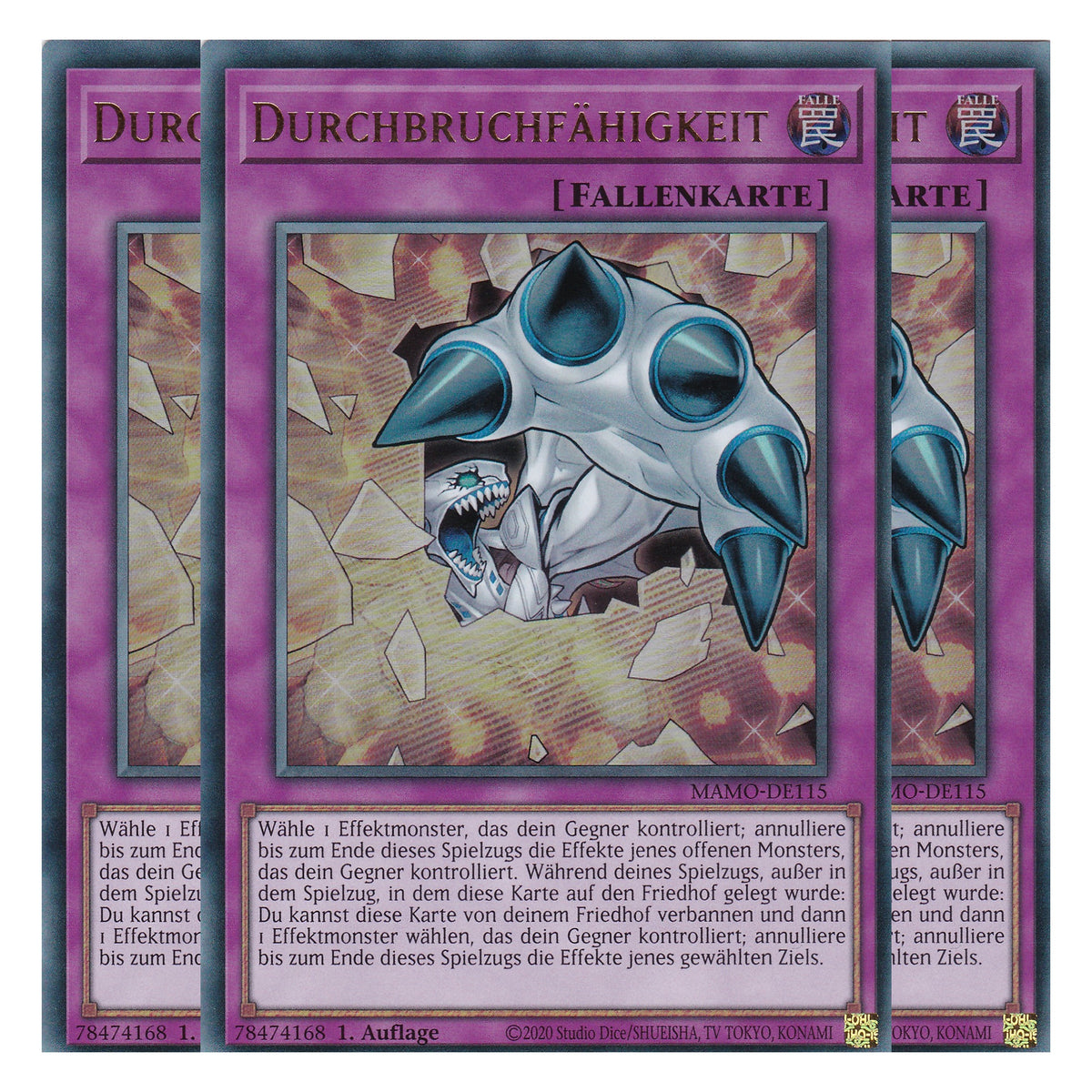 MAMO-DE115 - Durchbruchfähigkeit - Ultra Rare - Deutsch - 1. Auflage - Magnificent Monsters - Playset (3 Kopien) - Yu-Gi-Oh!
