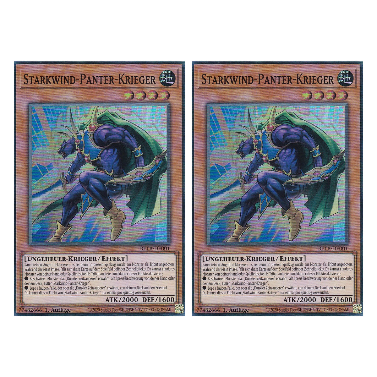 BETB-DE001 - Starkwind-Panter-Krieger - Super Rare - Deutsch - 1. Auflage - Beyond the Brave - Duo Set (2 Stück) - Yu-Gi-Oh!