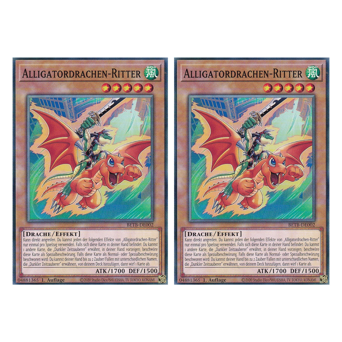 BETB-DE002 - Alligatordrachen-Ritter - Common - Deutsch - 1. Auflage - Beyond the Brave - Duo Set (2 Stück) - Yu-Gi-Oh!