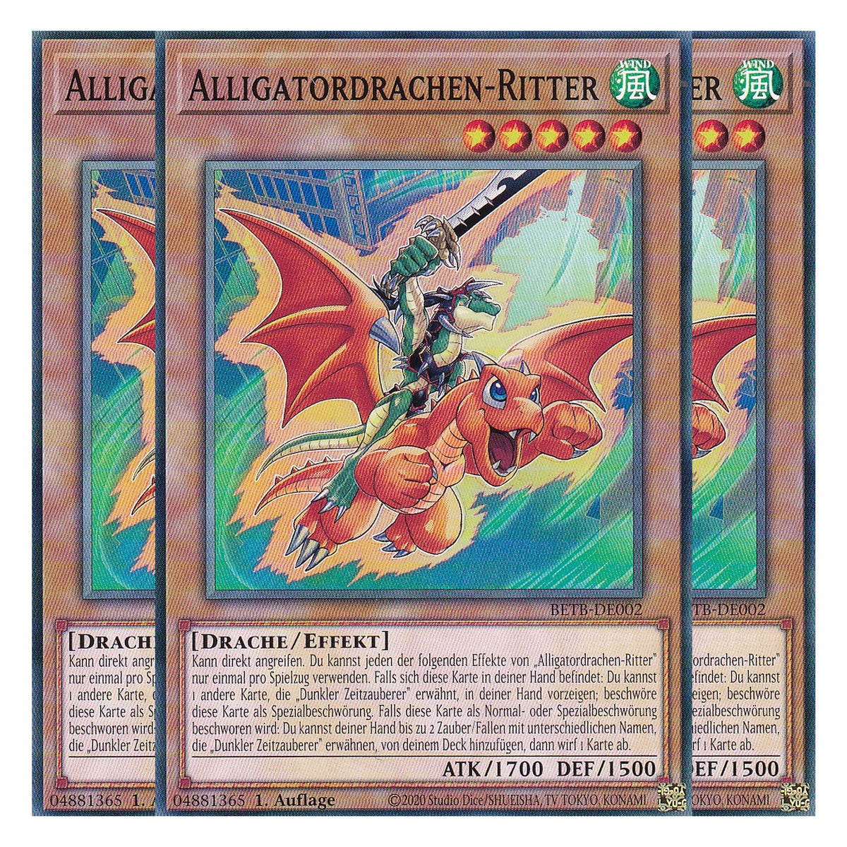 BETB-DE002 - Alligatordrachen-Ritter - Common - Deutsch - 1. Auflage - Beyond the Brave - Playset (3 Kopien) - Yu-Gi-Oh!