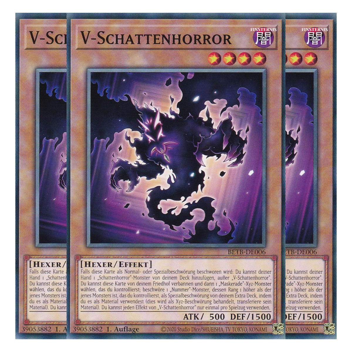 BETB-DE006 - V-Schattenhorror - Common - Deutsch - 1. Auflage - Beyond the Brave - Playset (3 Kopien) - Yu-Gi-Oh!