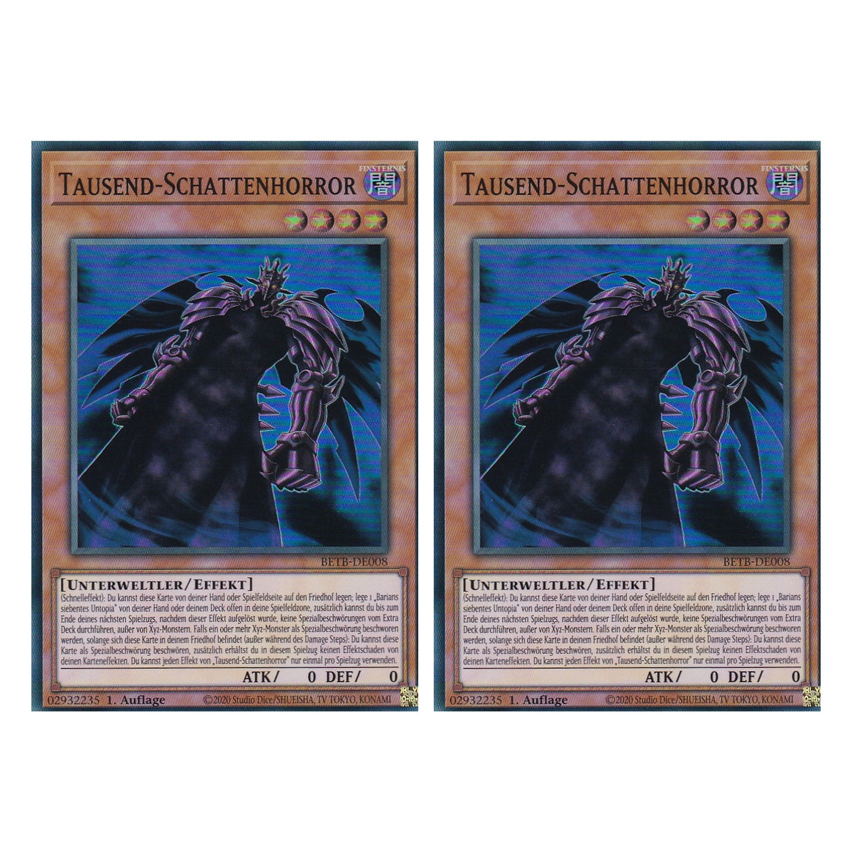 BETB-DE008 - Tausend-Schattenhorror - Super Rare - Deutsch - 1. Auflage - Beyond the Brave - Duo Set (2 Stück) - Yu-Gi-Oh!