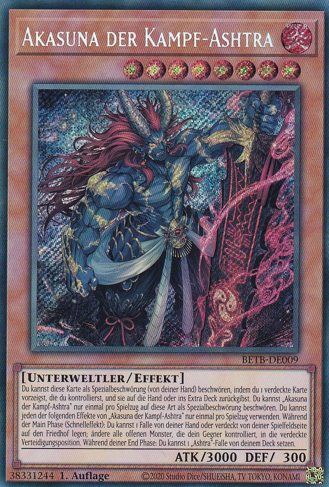 BETB-DE009 - Akasuna der Kampf-Ashtra - Secret Rare - Deutsch - 1. Auflage - Beyond the Brave - Yu-Gi-Oh!