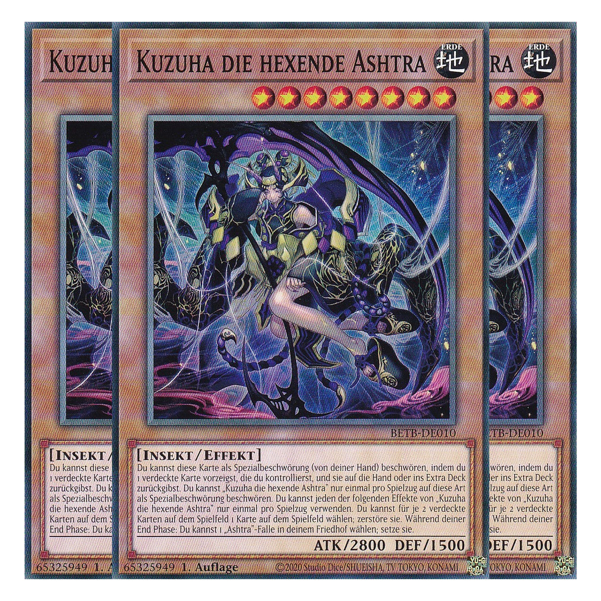 BETB-DE010 - Kuzuha die hexende Ashtra - Common - Deutsch - 1. Auflage - Beyond the Brave - Playset (3 Kopien) - Yu-Gi-Oh!