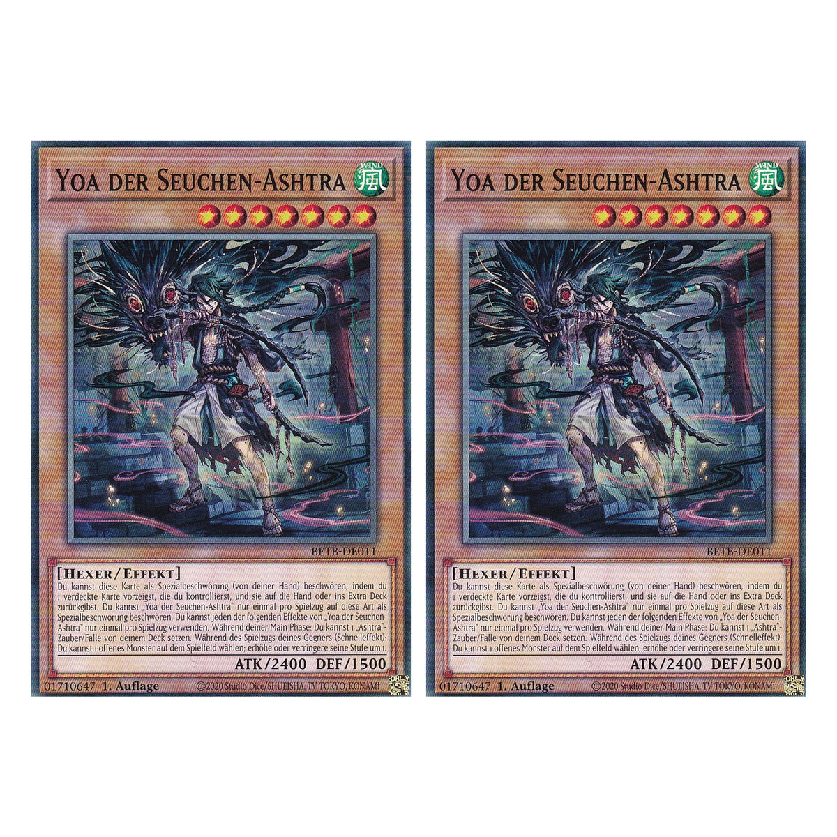 BETB-DE011 - Yoa der Seuchen-Ashtra - Common - Deutsch - 1. Auflage - Beyond the Brave - Duo Set (2 Stück) - Yu-Gi-Oh!